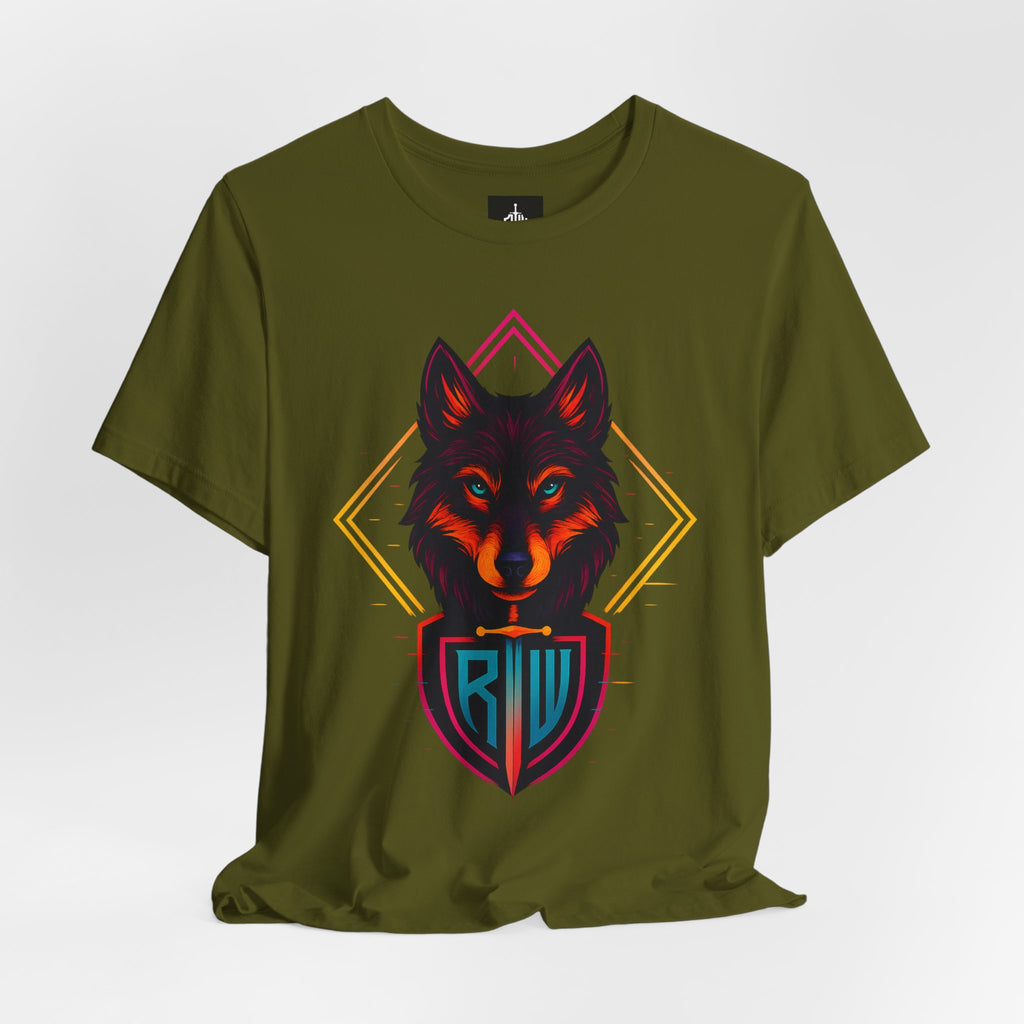 Wolf Emblem Graphic Tee — Bold Geometric Wolf Logo T-Shirt