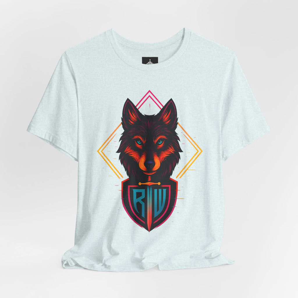 Wolf Emblem Graphic Tee — Bold Geometric Wolf Logo T-Shirt