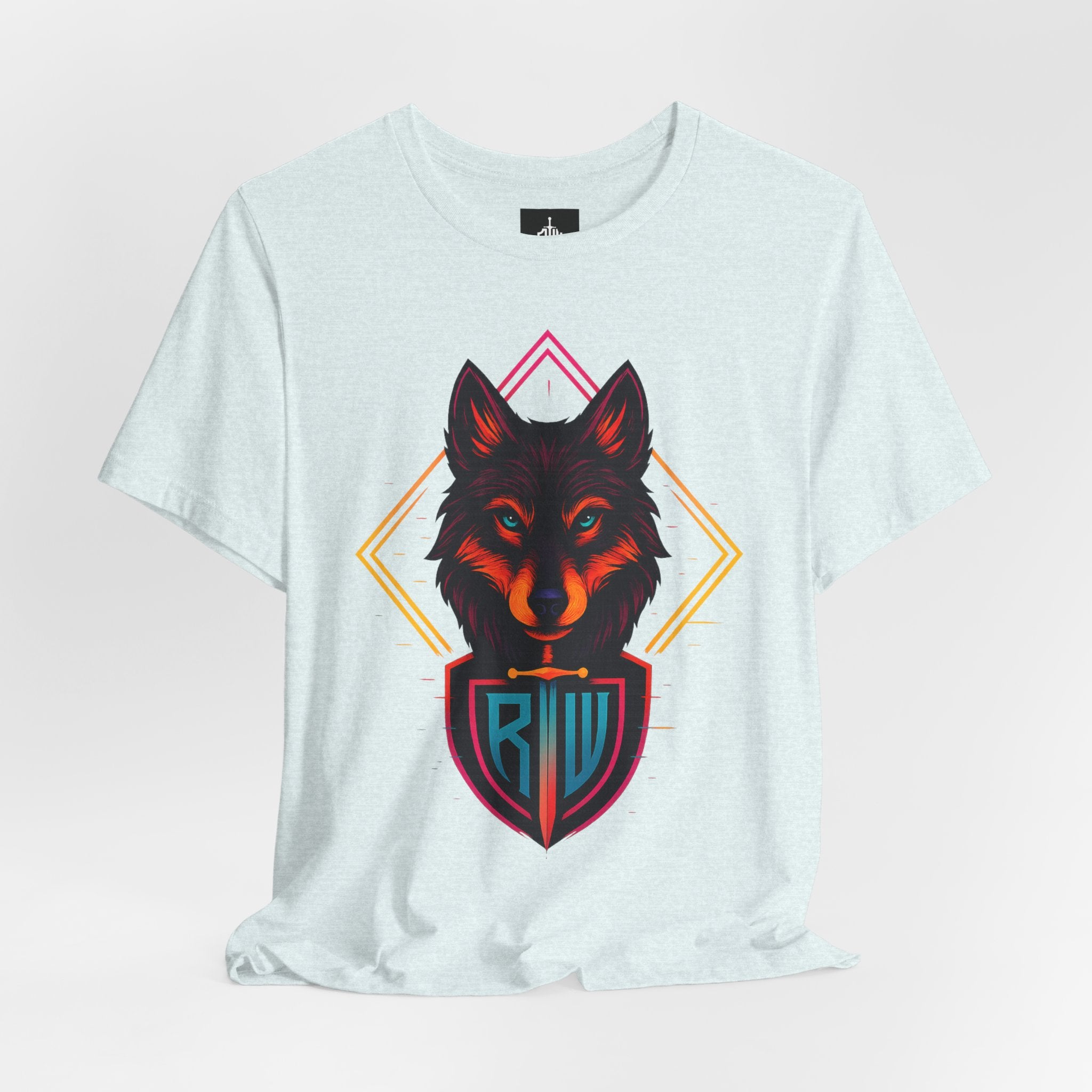 Wolf Emblem Graphic Tee — Bold Geometric Wolf Logo T-Shirt