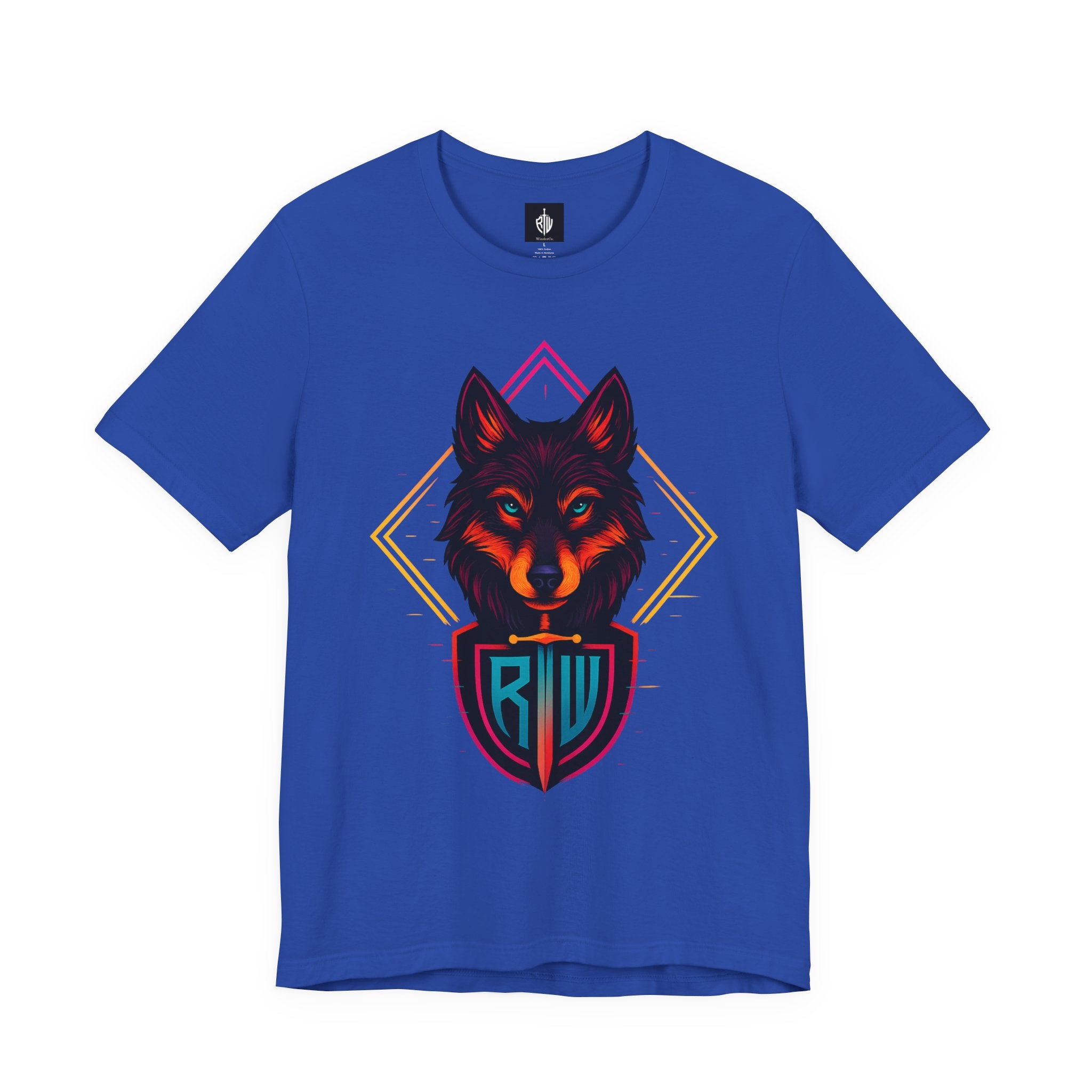 Wolf Emblem Graphic Tee — Bold Geometric Wolf Logo T-Shirt