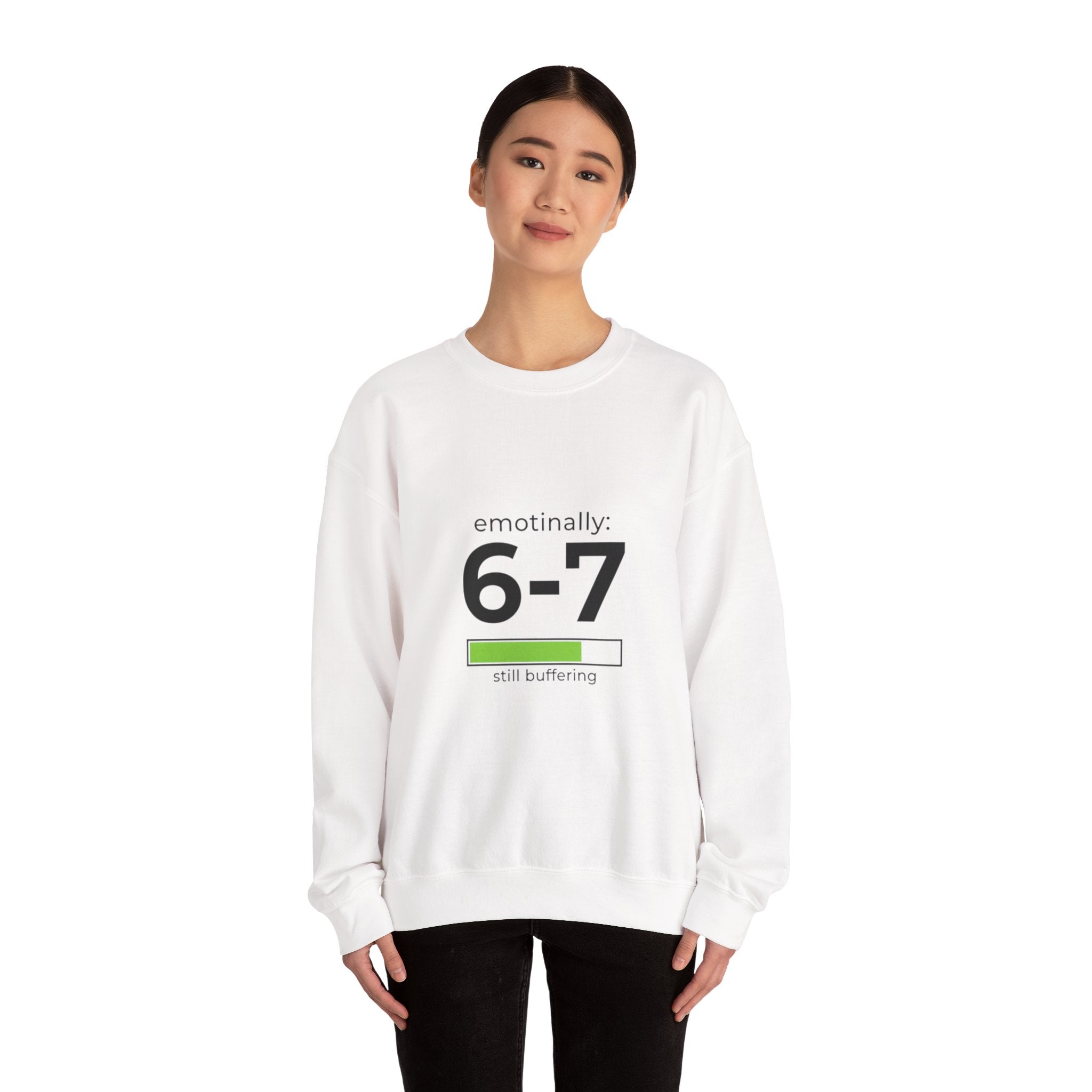 6-7 Meme Minimalist Sweatshirt | absurdist humor, random number meme