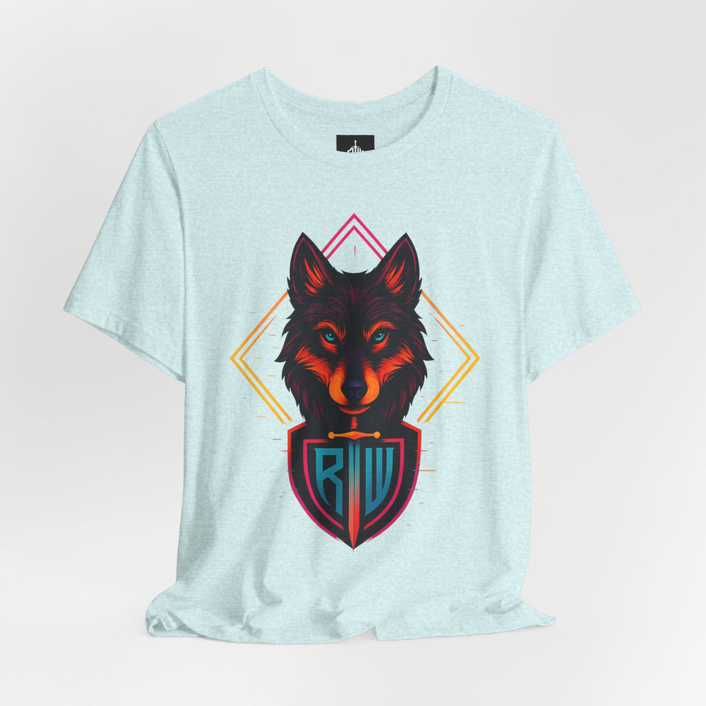Wolf Emblem Graphic Tee — Bold Geometric Wolf Logo T-Shirt