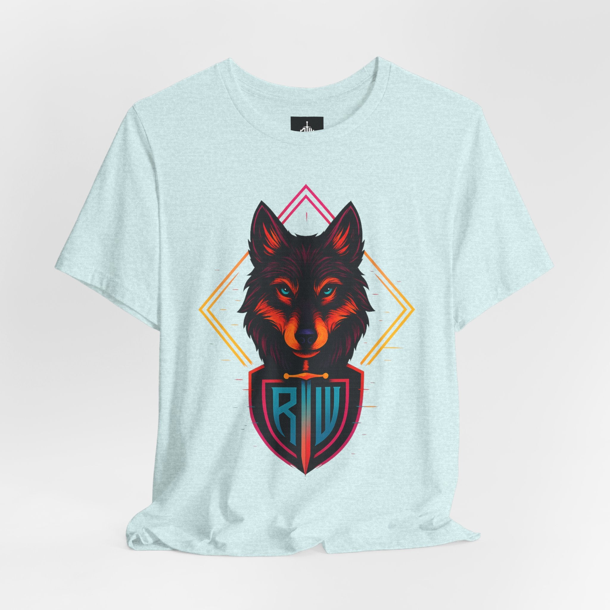 Wolf Emblem Graphic Tee — Bold Geometric Wolf Logo T-Shirt