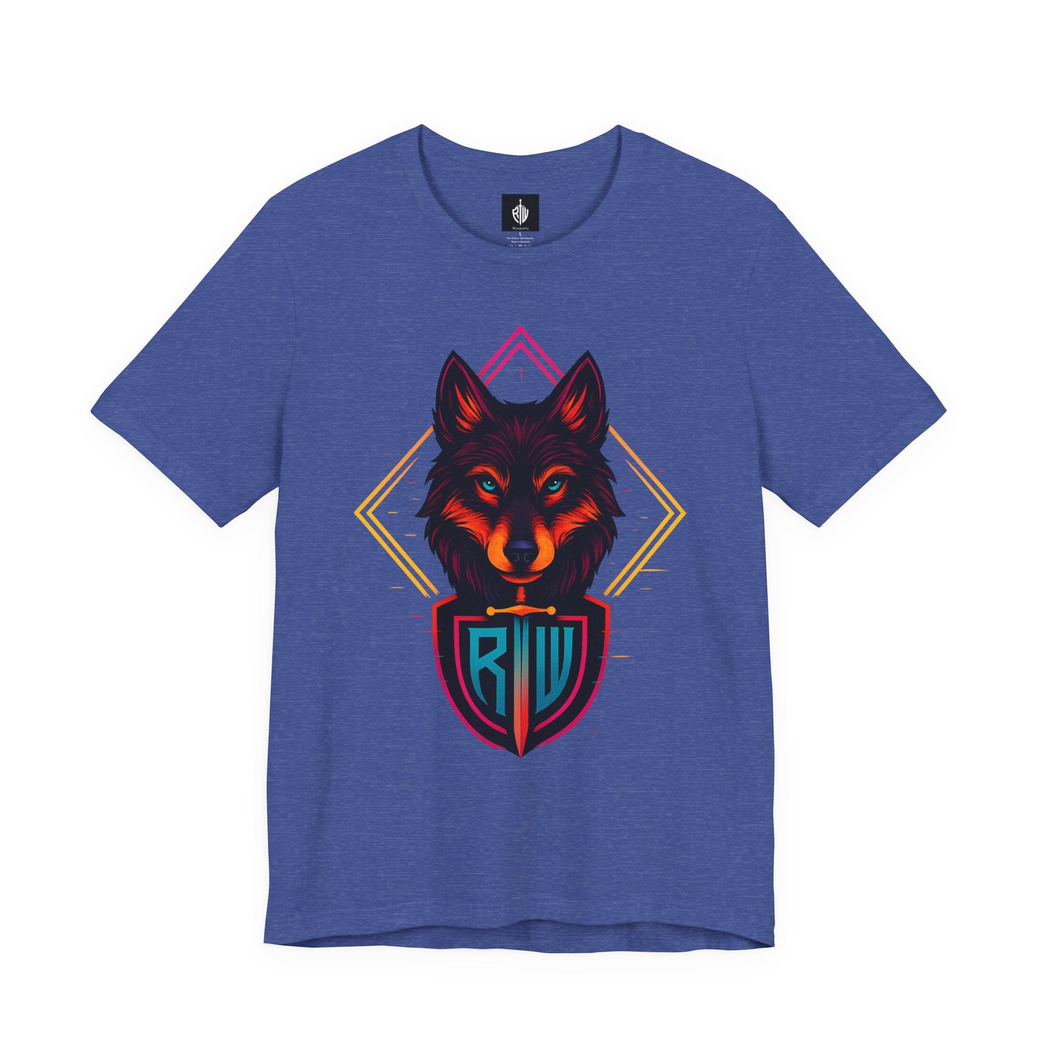Wolf Emblem Graphic Tee — Bold Geometric Wolf Logo T-Shirt