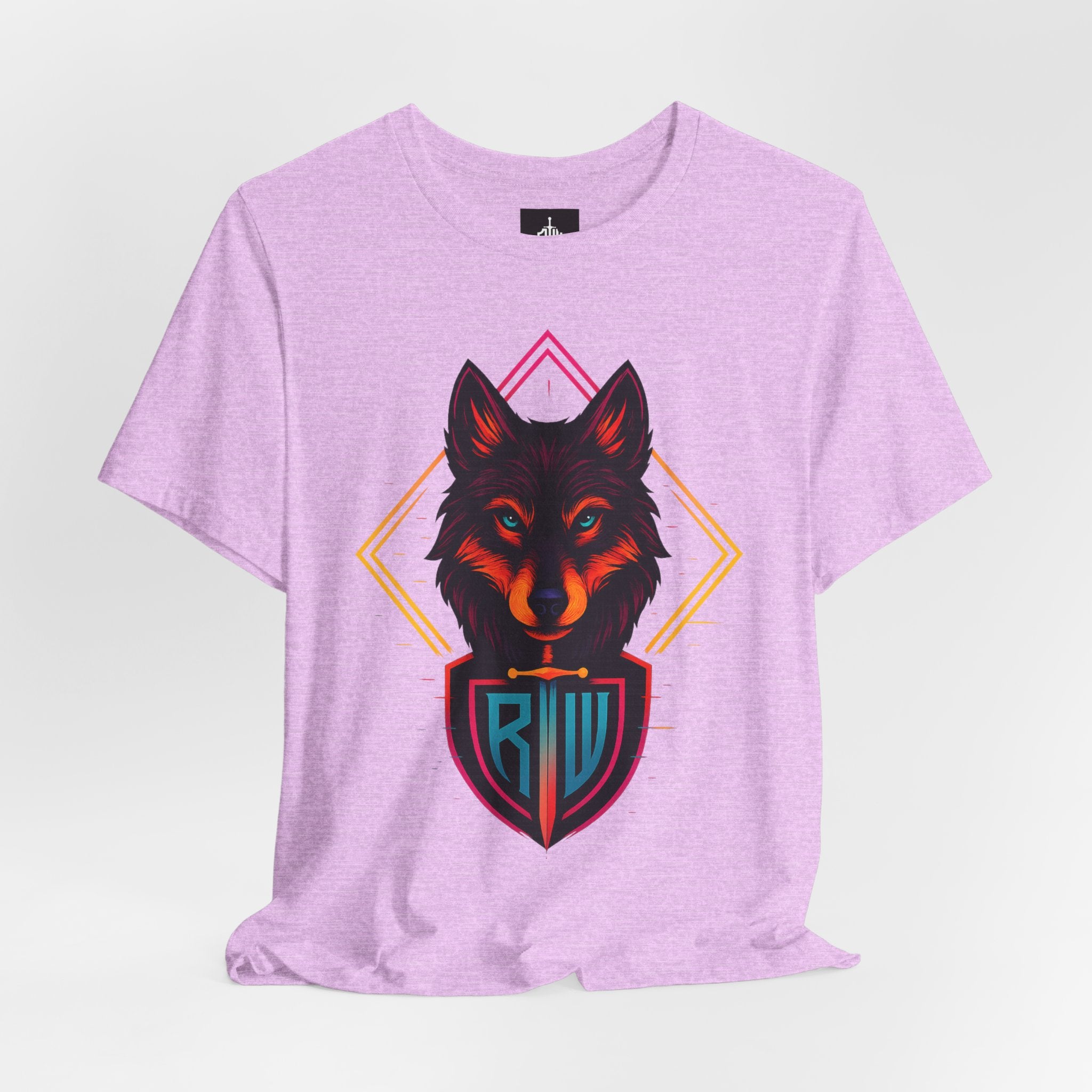 Wolf Emblem Graphic Tee — Bold Geometric Wolf Logo T-Shirt