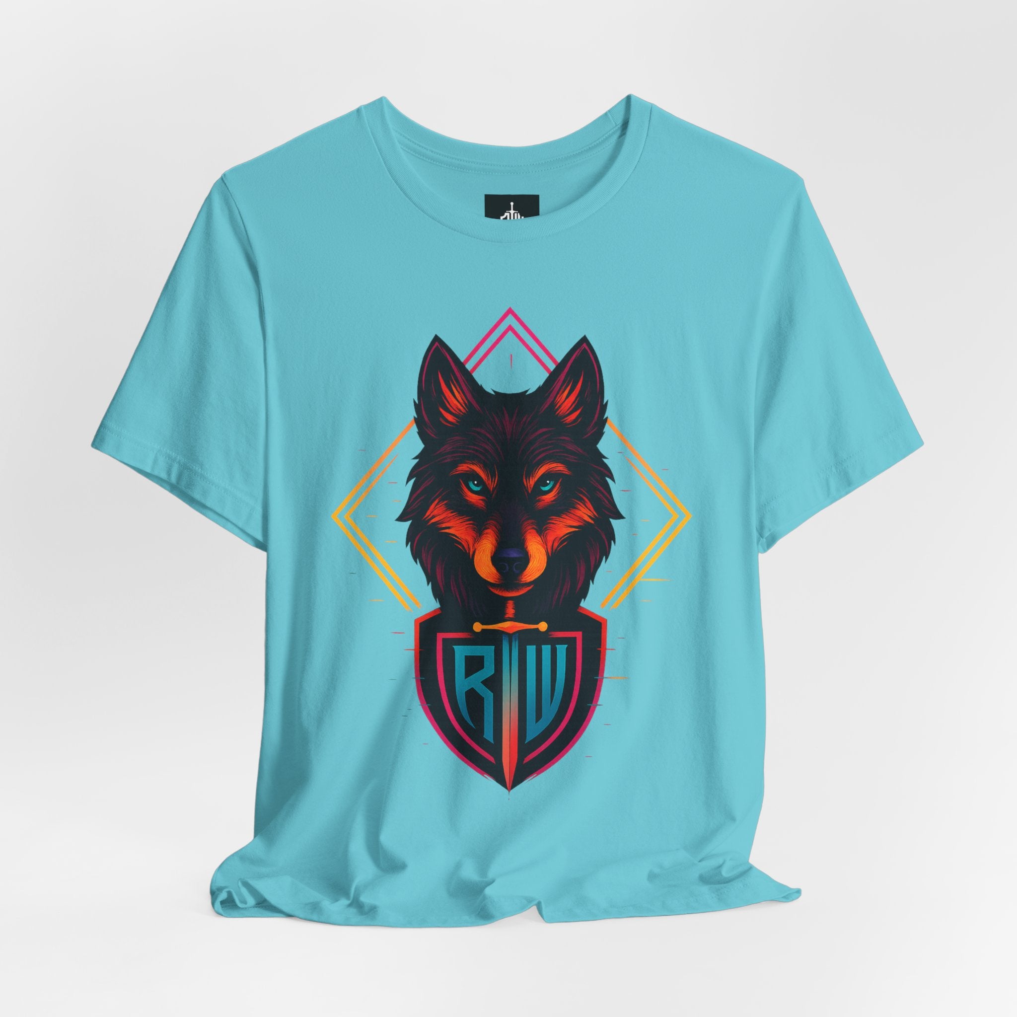 Wolf Emblem Graphic Tee — Bold Geometric Wolf Logo T-Shirt