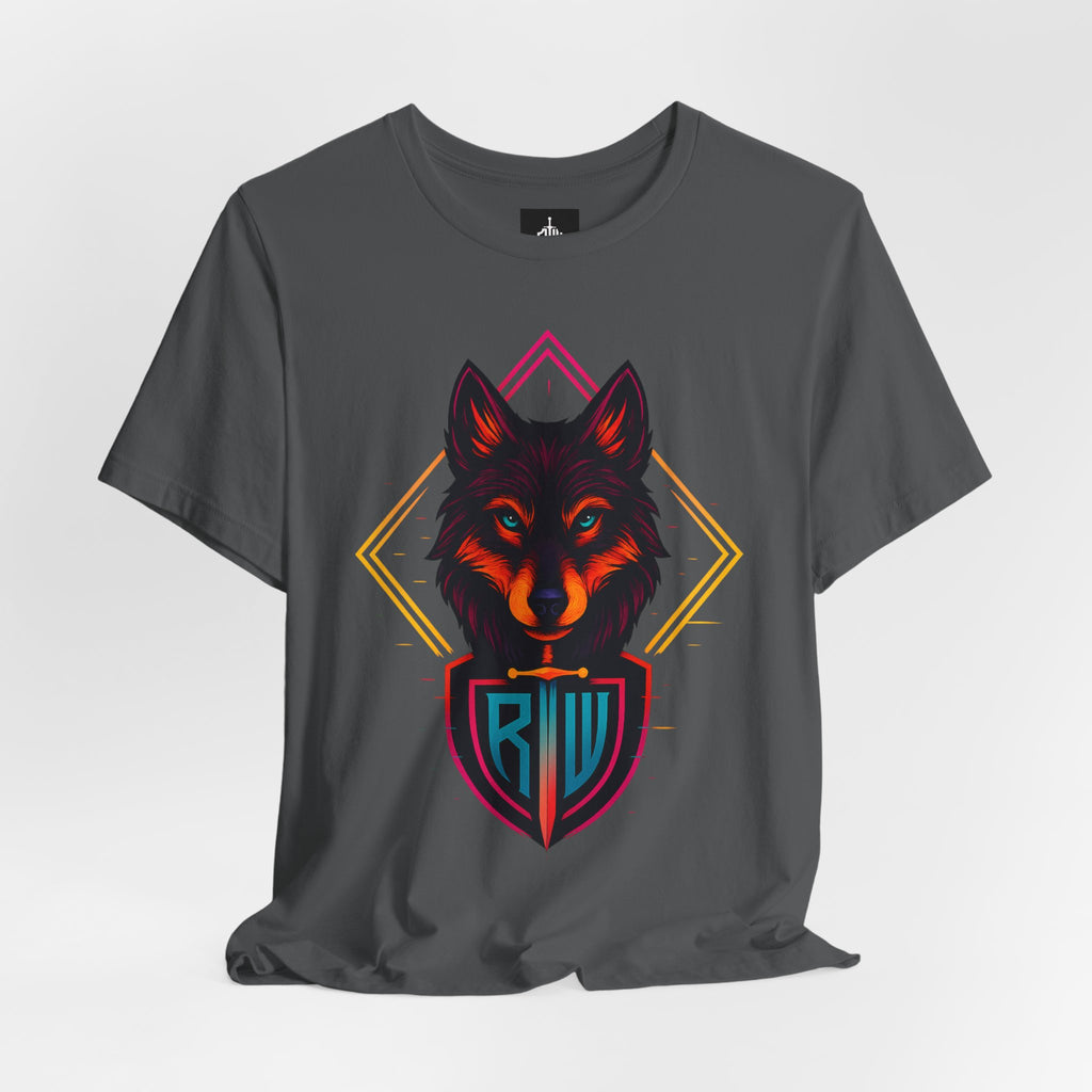 Wolf Emblem Graphic Tee — Bold Geometric Wolf Logo T-Shirt