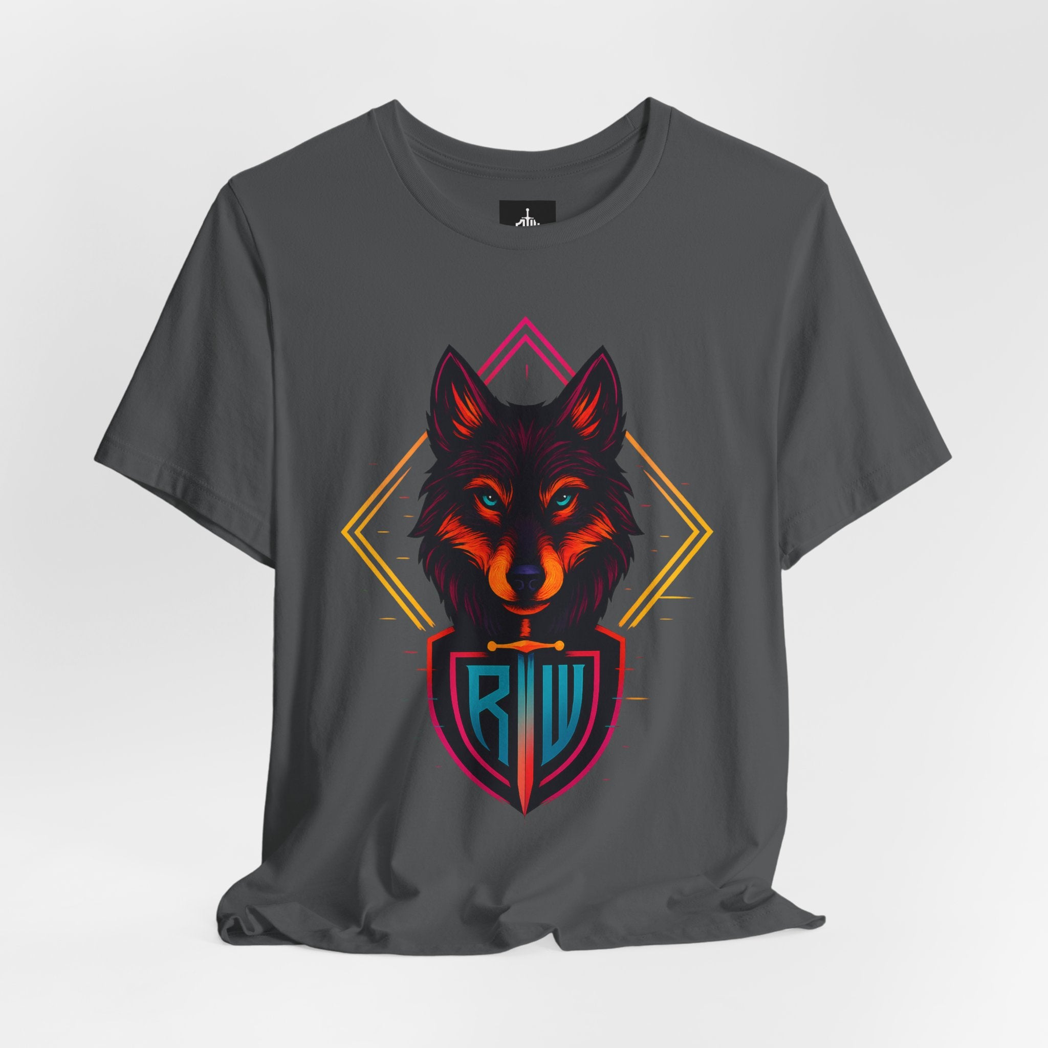 Wolf Emblem Graphic Tee — Bold Geometric Wolf Logo T-Shirt