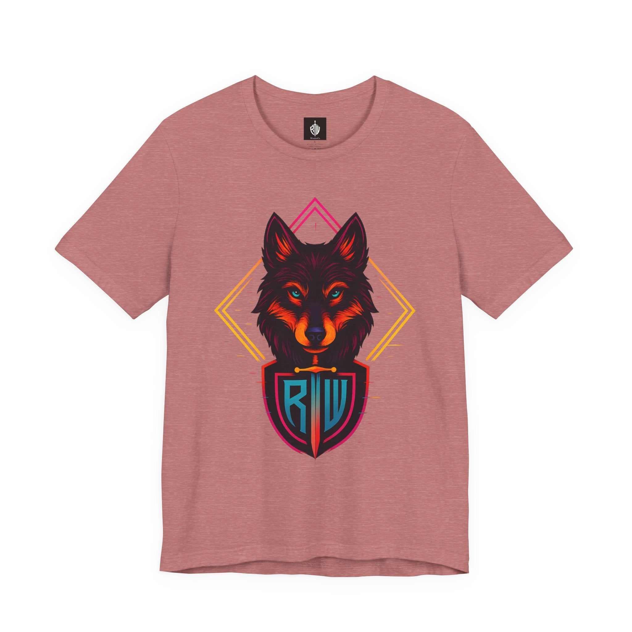 Wolf Emblem Graphic Tee — Bold Geometric Wolf Logo T-Shirt