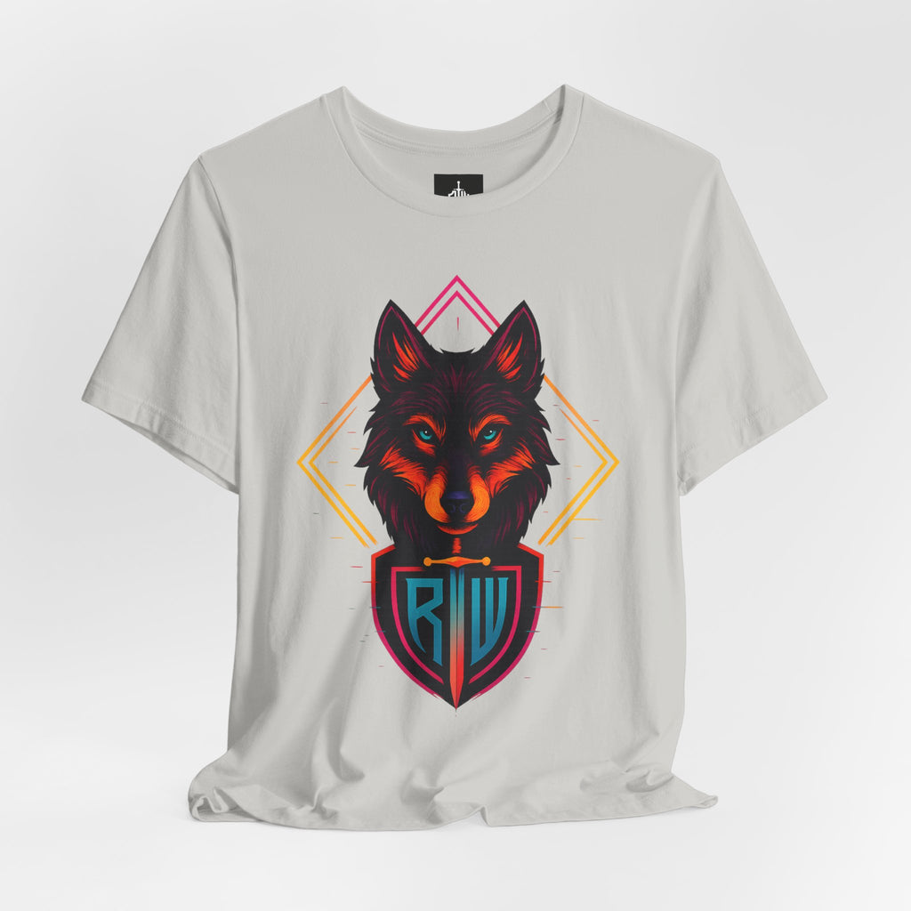 Wolf Emblem Graphic Tee — Bold Geometric Wolf Logo T-Shirt
