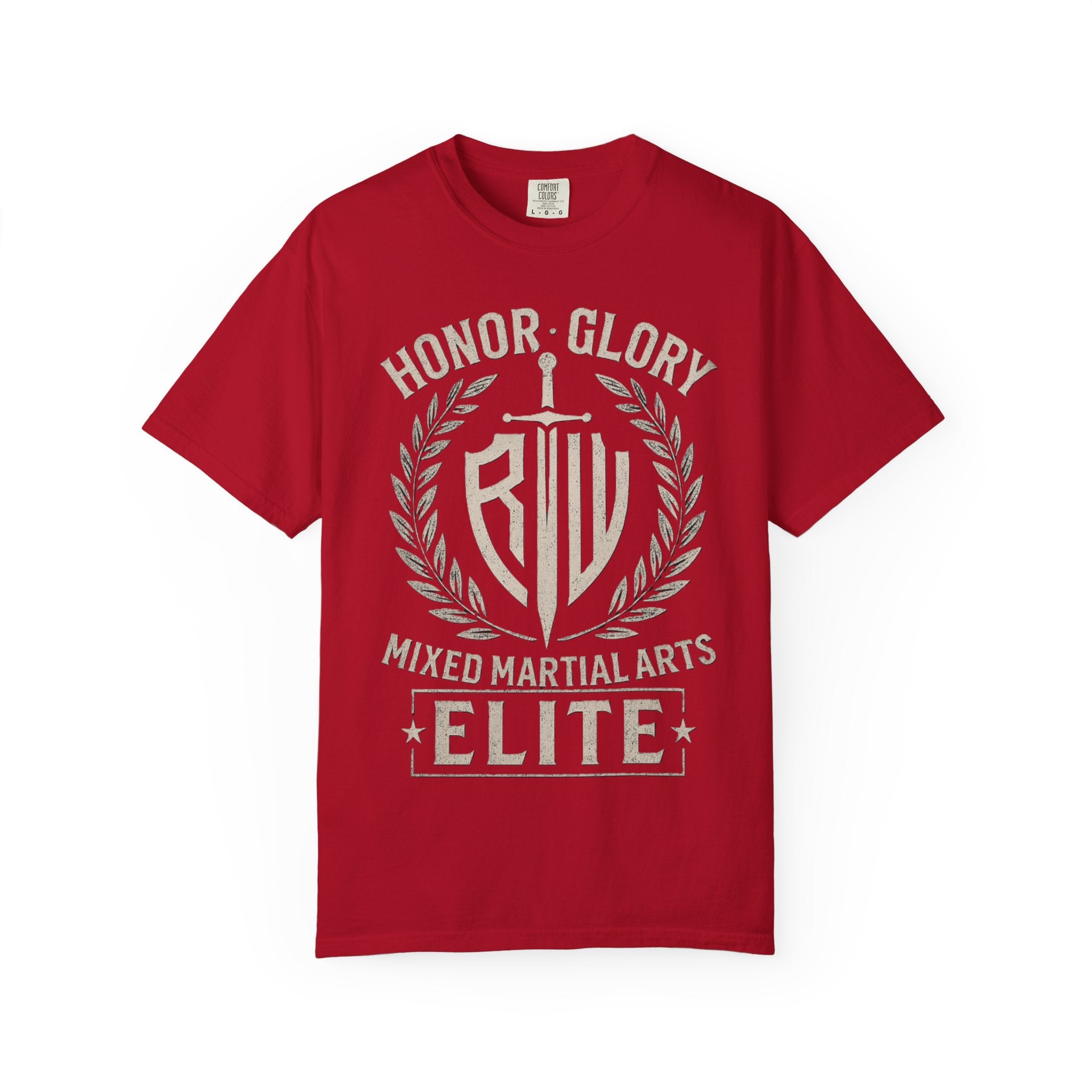Elite MMA Unisex Garment-Dyed T-shirt, Casual Wear, Workout Shirt, Martial Arts Apparel, Gift for Fighters, Sporty Style