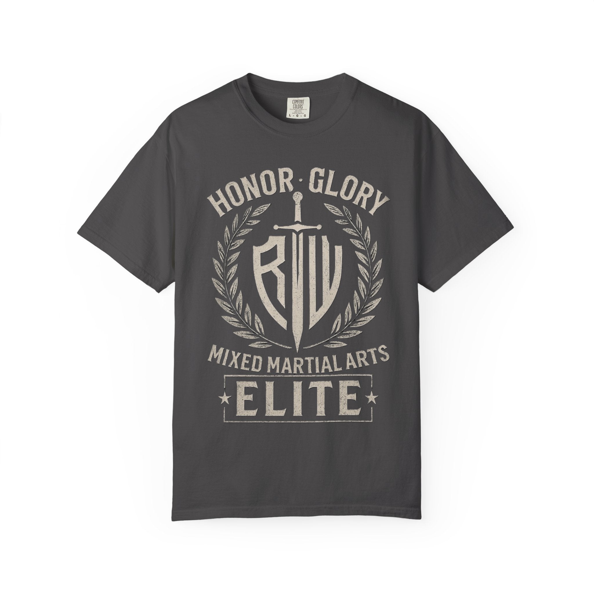 Elite MMA Unisex Garment-Dyed T-shirt, Casual Wear, Workout Shirt, Martial Arts Apparel, Gift for Fighters, Sporty Style