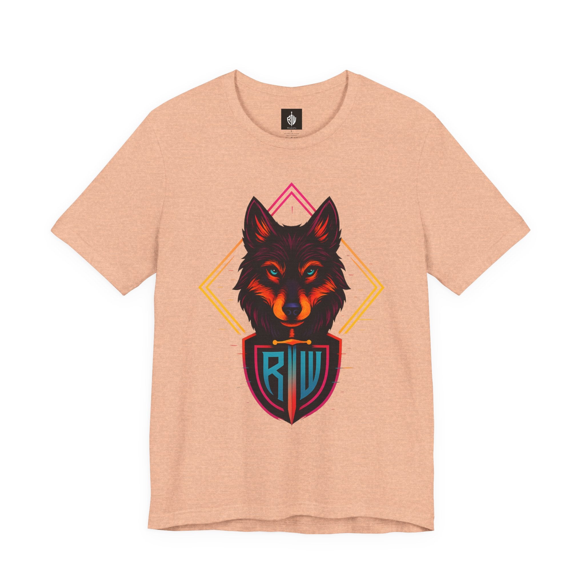 Wolf Emblem Graphic Tee — Bold Geometric Wolf Logo T-Shirt
