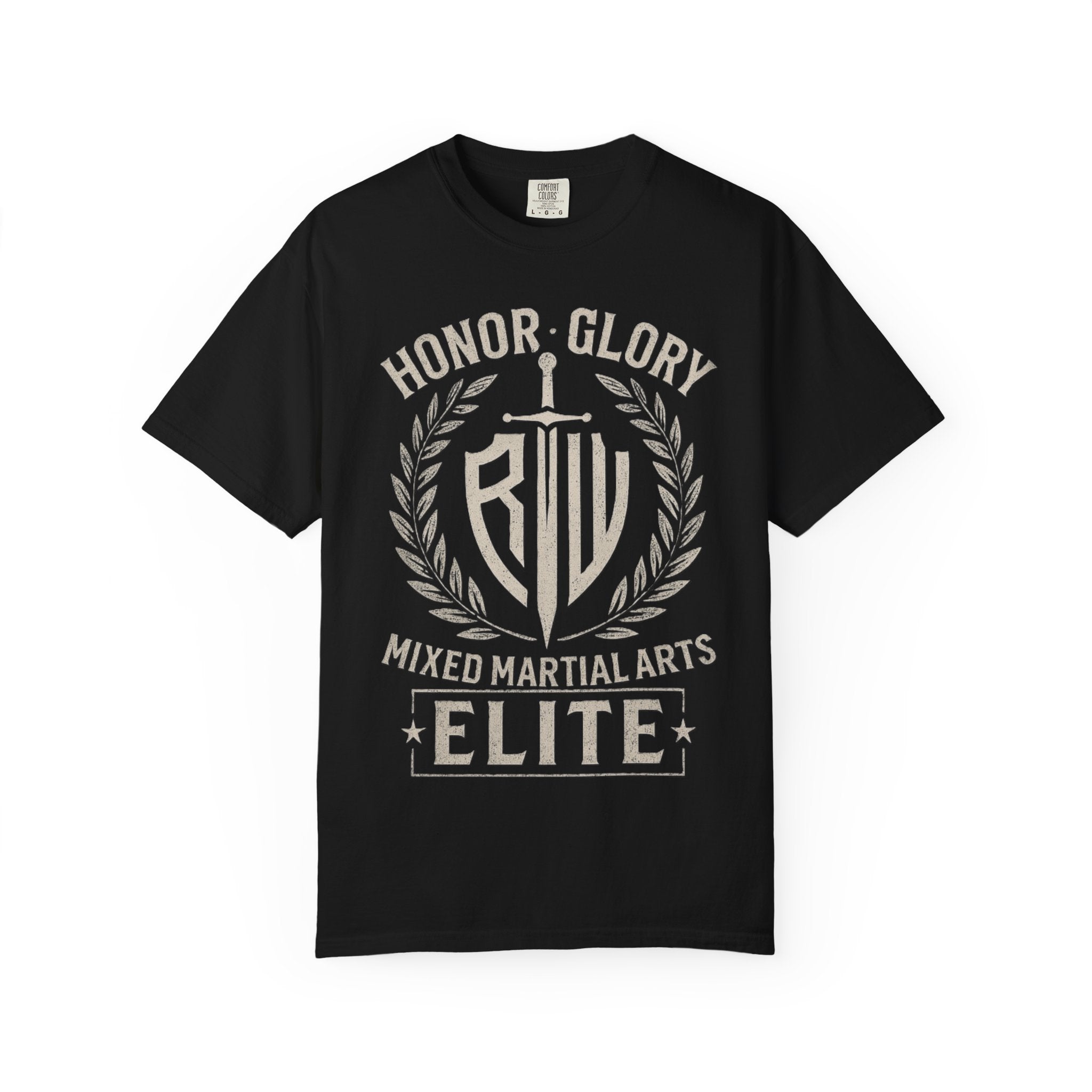 Elite MMA Unisex Garment-Dyed T-shirt, Casual Wear, Workout Shirt, Martial Arts Apparel, Gift for Fighters, Sporty Style