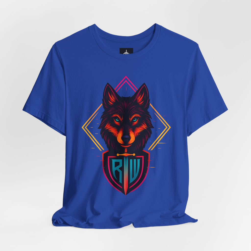 Wolf Emblem Graphic Tee — Bold Geometric Wolf Logo T-Shirt