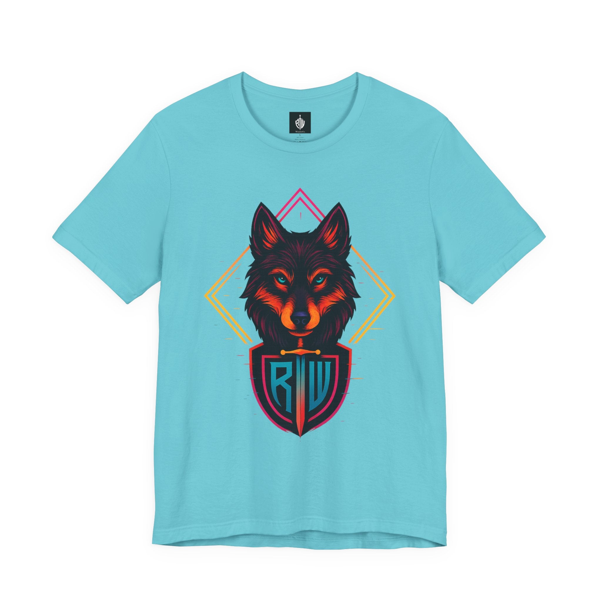 Wolf Emblem Graphic Tee — Bold Geometric Wolf Logo T-Shirt