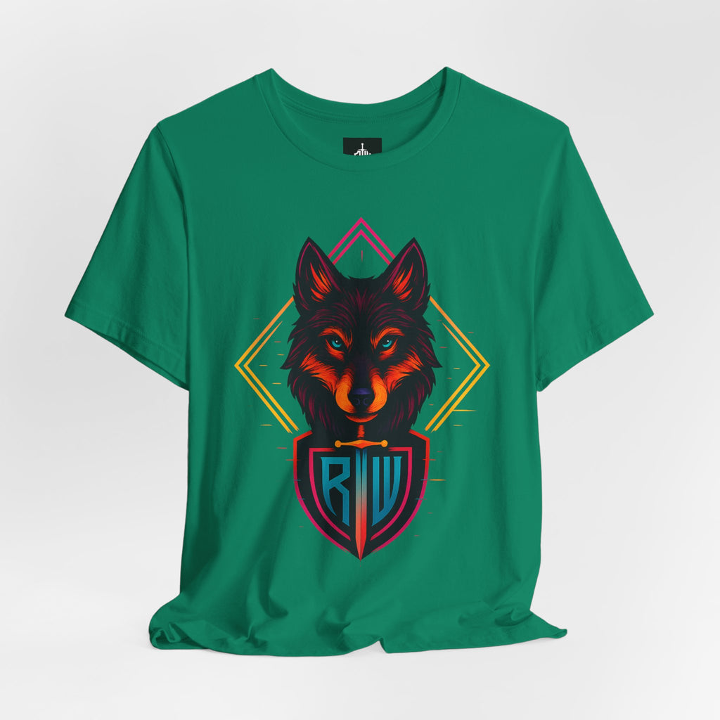 Wolf Emblem Graphic Tee — Bold Geometric Wolf Logo T-Shirt