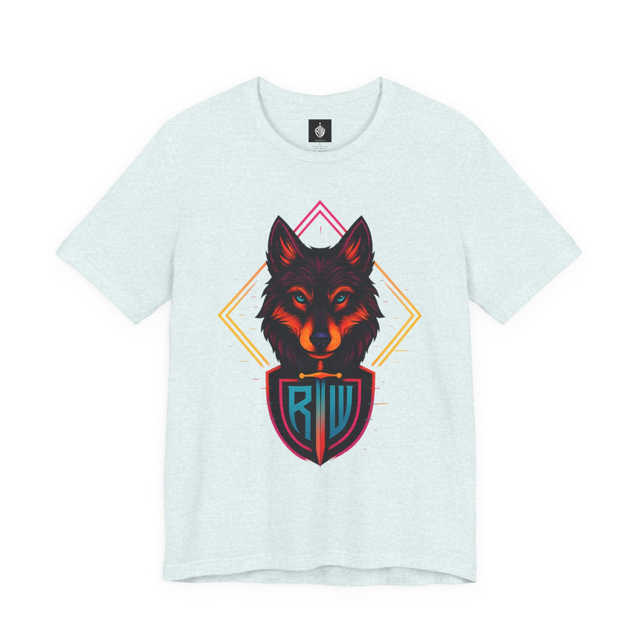 Wolf Emblem Graphic Tee — Bold Geometric Wolf Logo T-Shirt