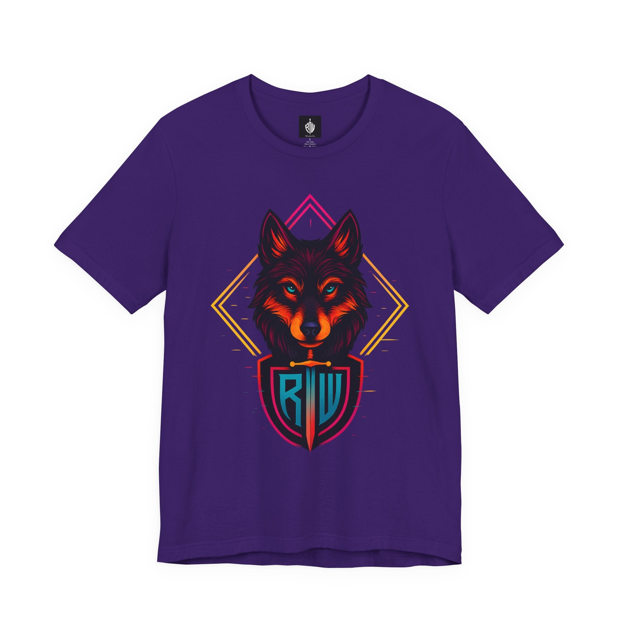 Wolf Emblem Graphic Tee — Bold Geometric Wolf Logo T-Shirt