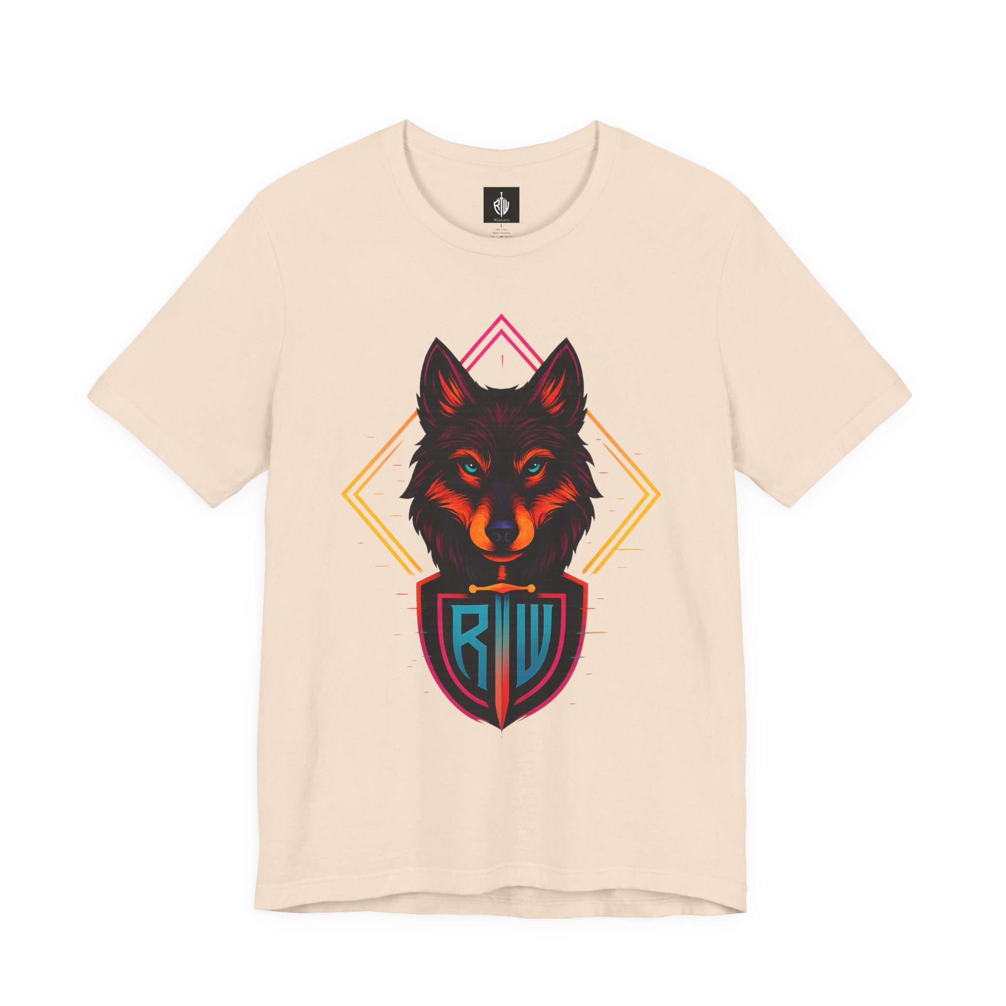 Wolf Emblem Graphic Tee — Bold Geometric Wolf Logo T-Shirt
