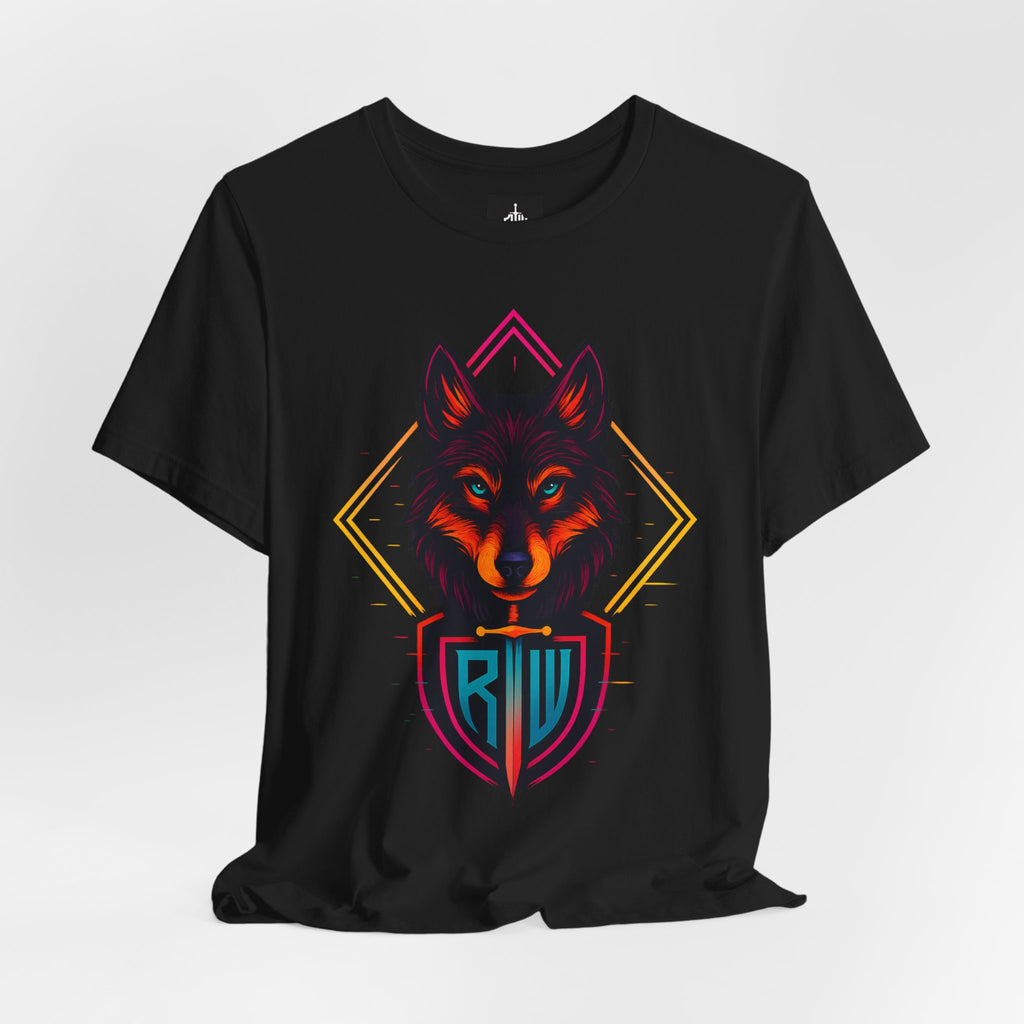 Wolf Emblem Graphic Tee — Bold Geometric Wolf Logo T-Shirt