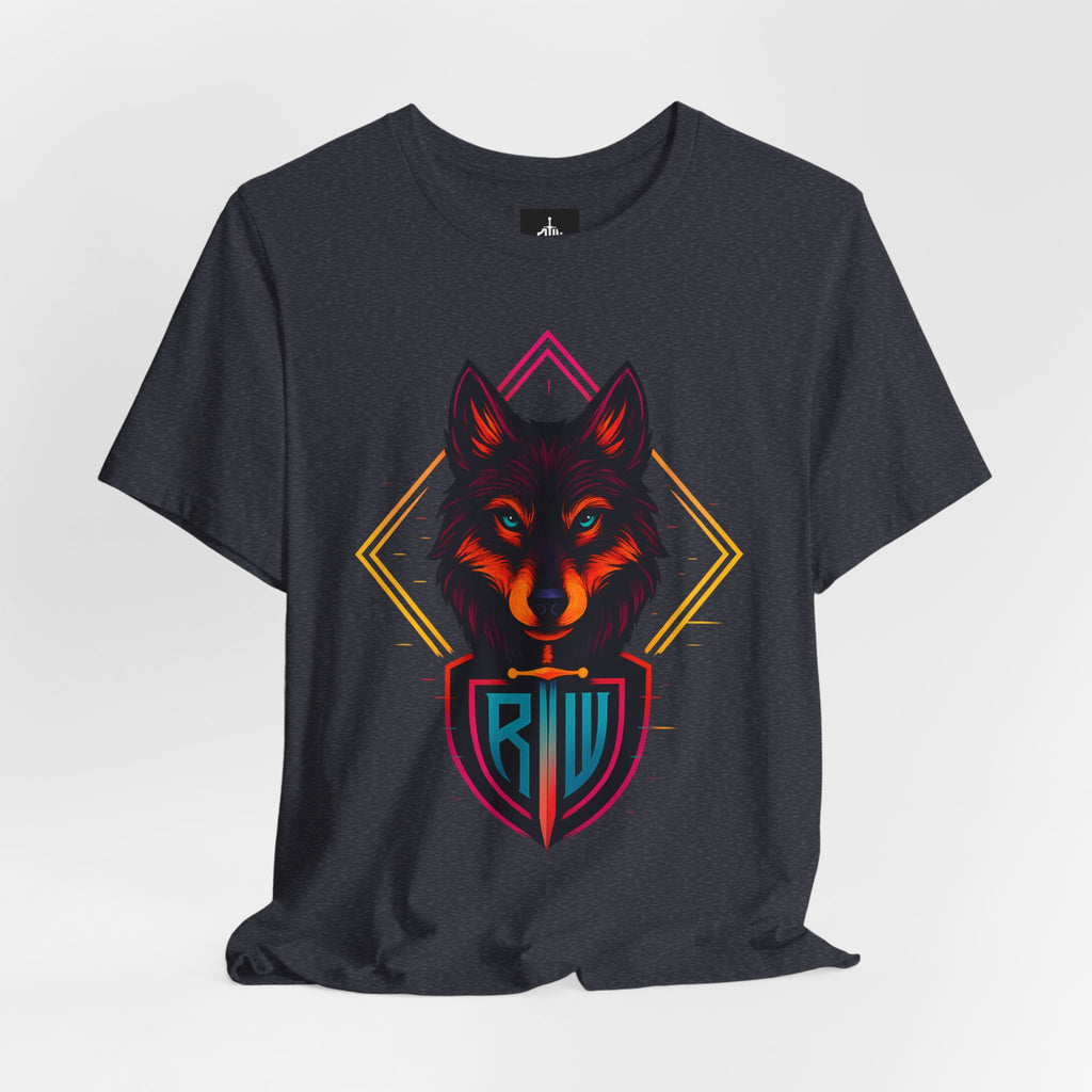 Wolf Emblem Graphic Tee — Bold Geometric Wolf Logo T-Shirt