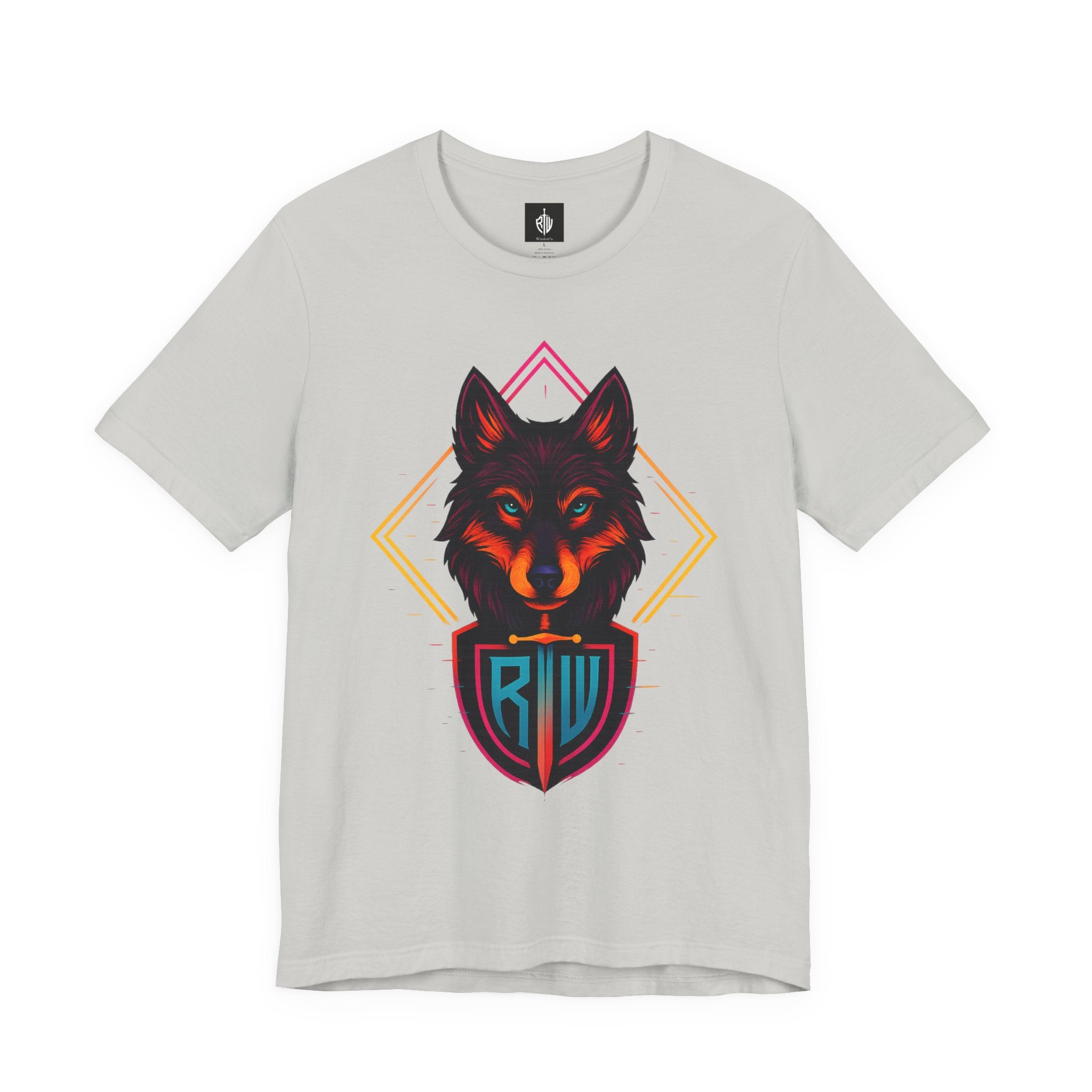 Wolf Emblem Graphic Tee — Bold Geometric Wolf Logo T-Shirt