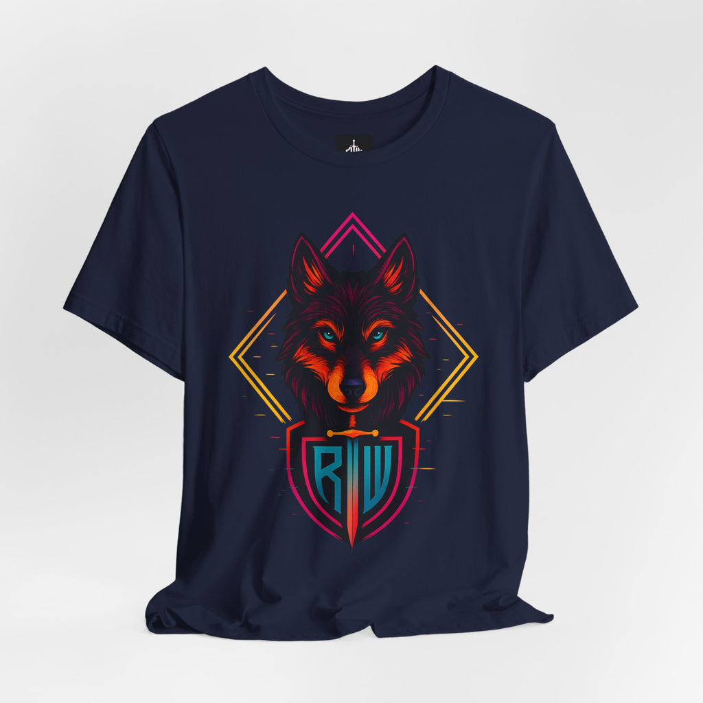 Wolf Emblem Graphic Tee — Bold Geometric Wolf Logo T-Shirt