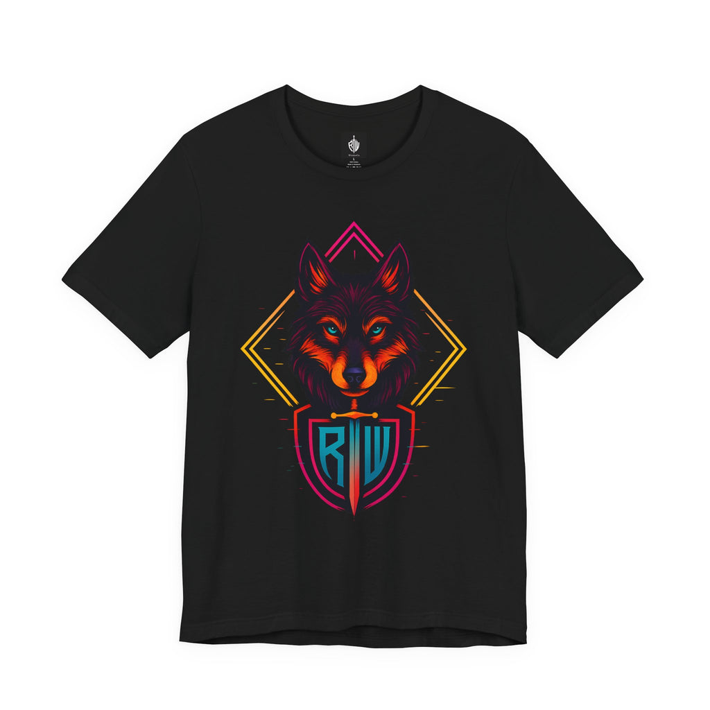 Wolf Emblem Graphic Tee — Bold Geometric Wolf Logo T-Shirt