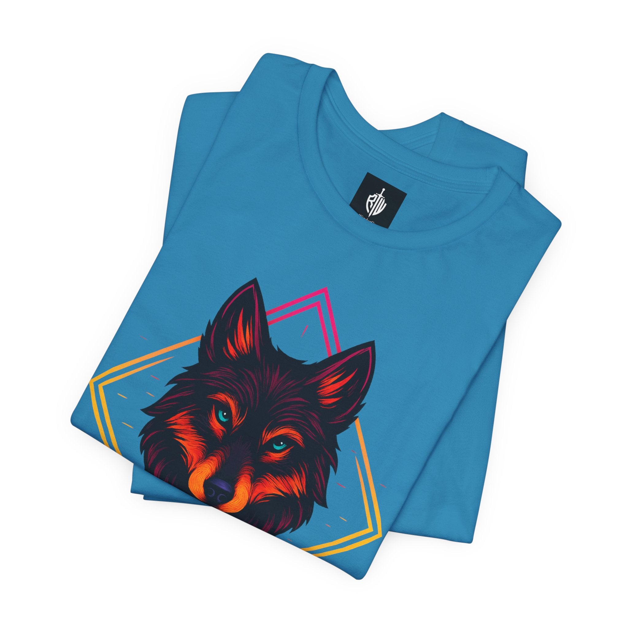 Wolf Emblem Graphic Tee — Bold Geometric Wolf Logo T-Shirt