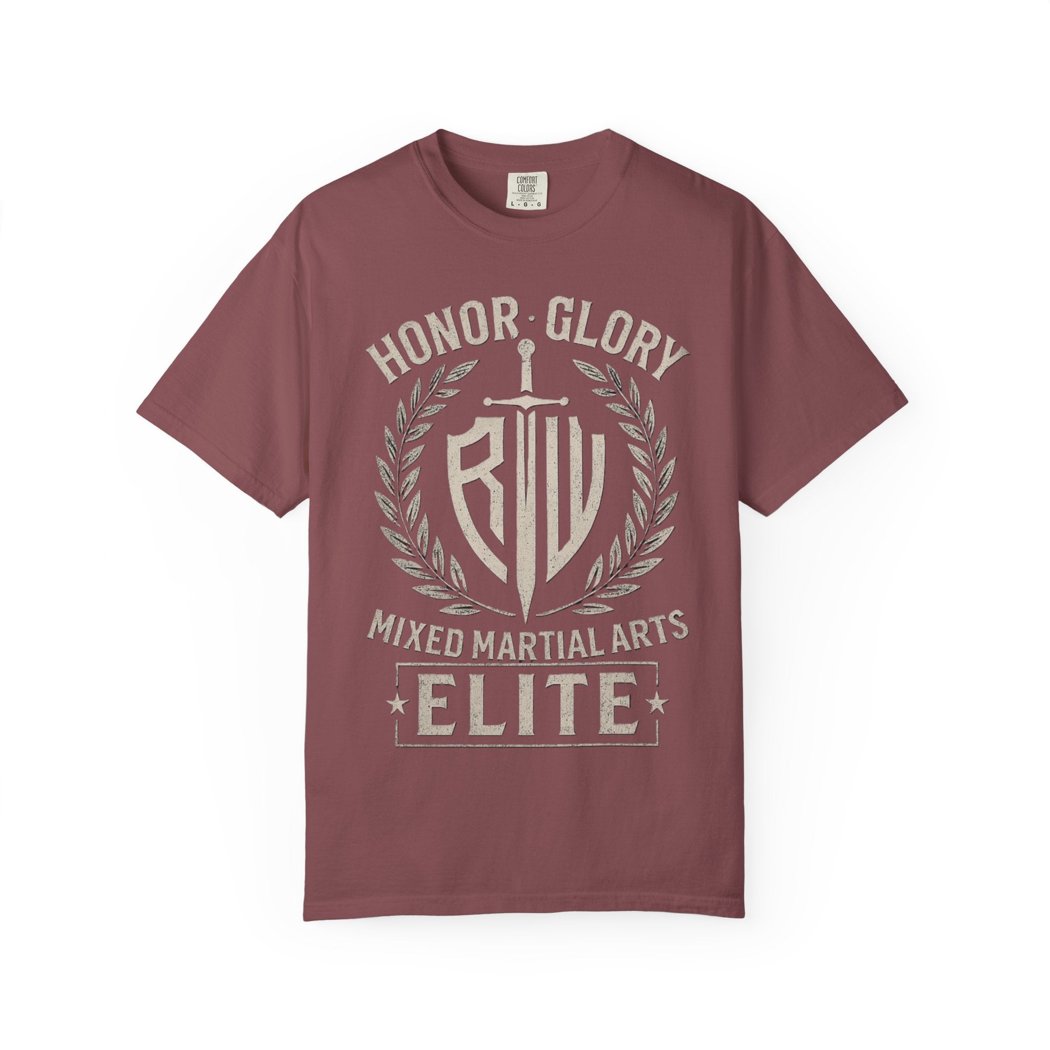 Elite MMA Unisex Garment-Dyed T-shirt, Casual Wear, Workout Shirt, Martial Arts Apparel, Gift for Fighters, Sporty Style
