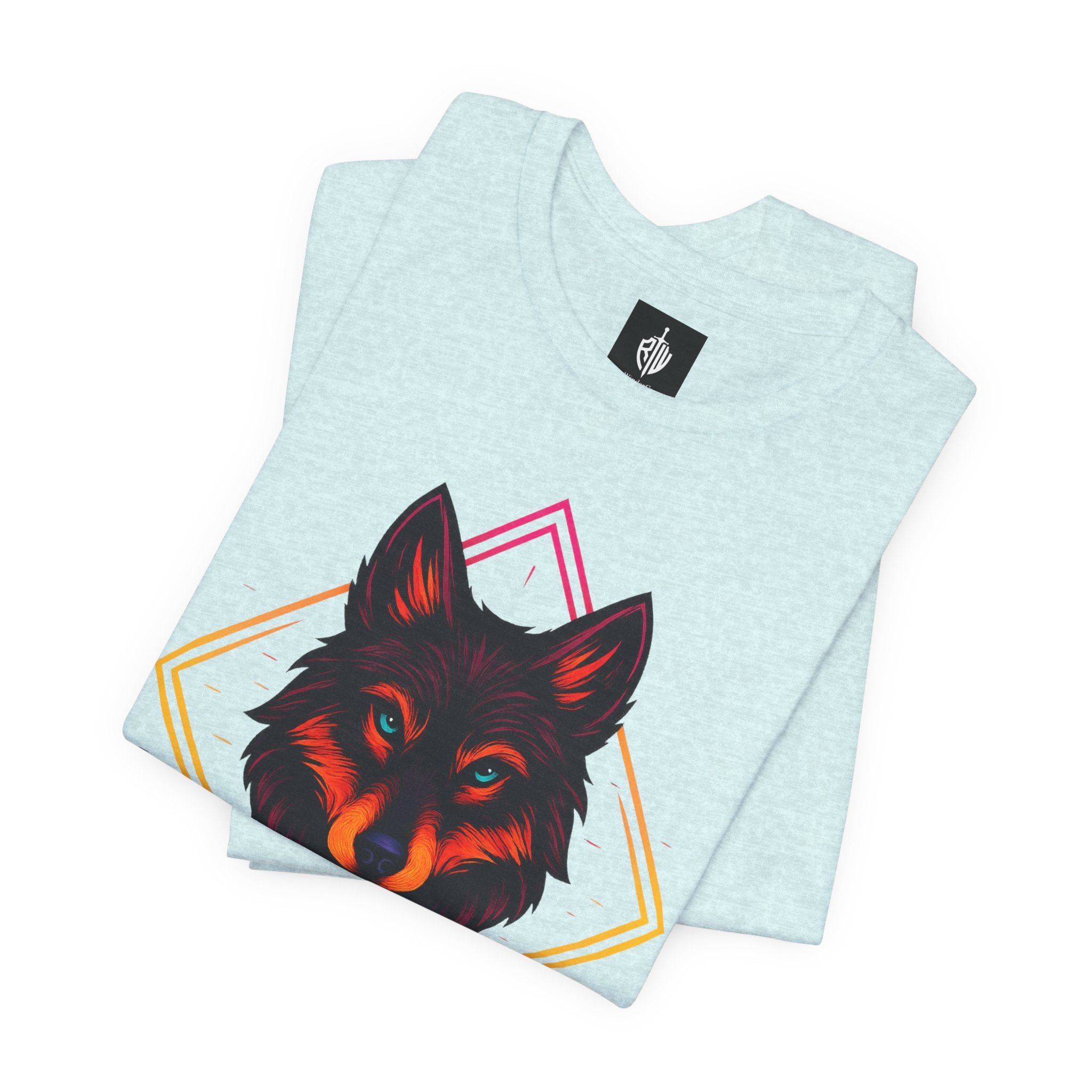 Wolf Emblem Graphic Tee — Bold Geometric Wolf Logo T-Shirt