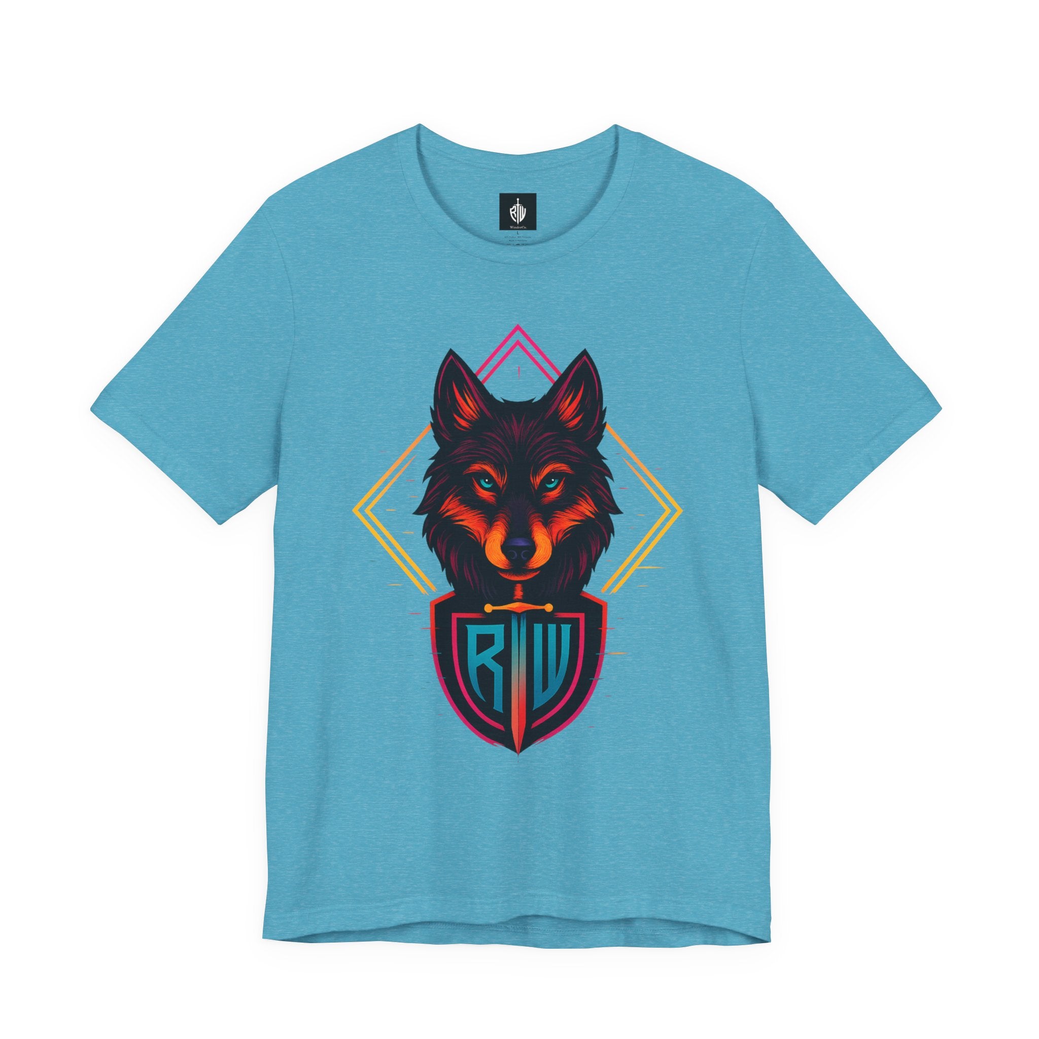 Wolf Emblem Graphic Tee — Bold Geometric Wolf Logo T-Shirt