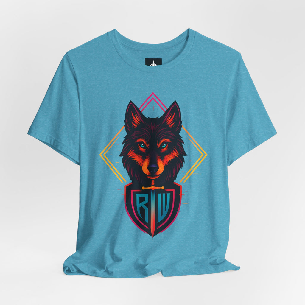 Wolf Emblem Graphic Tee — Bold Geometric Wolf Logo T-Shirt