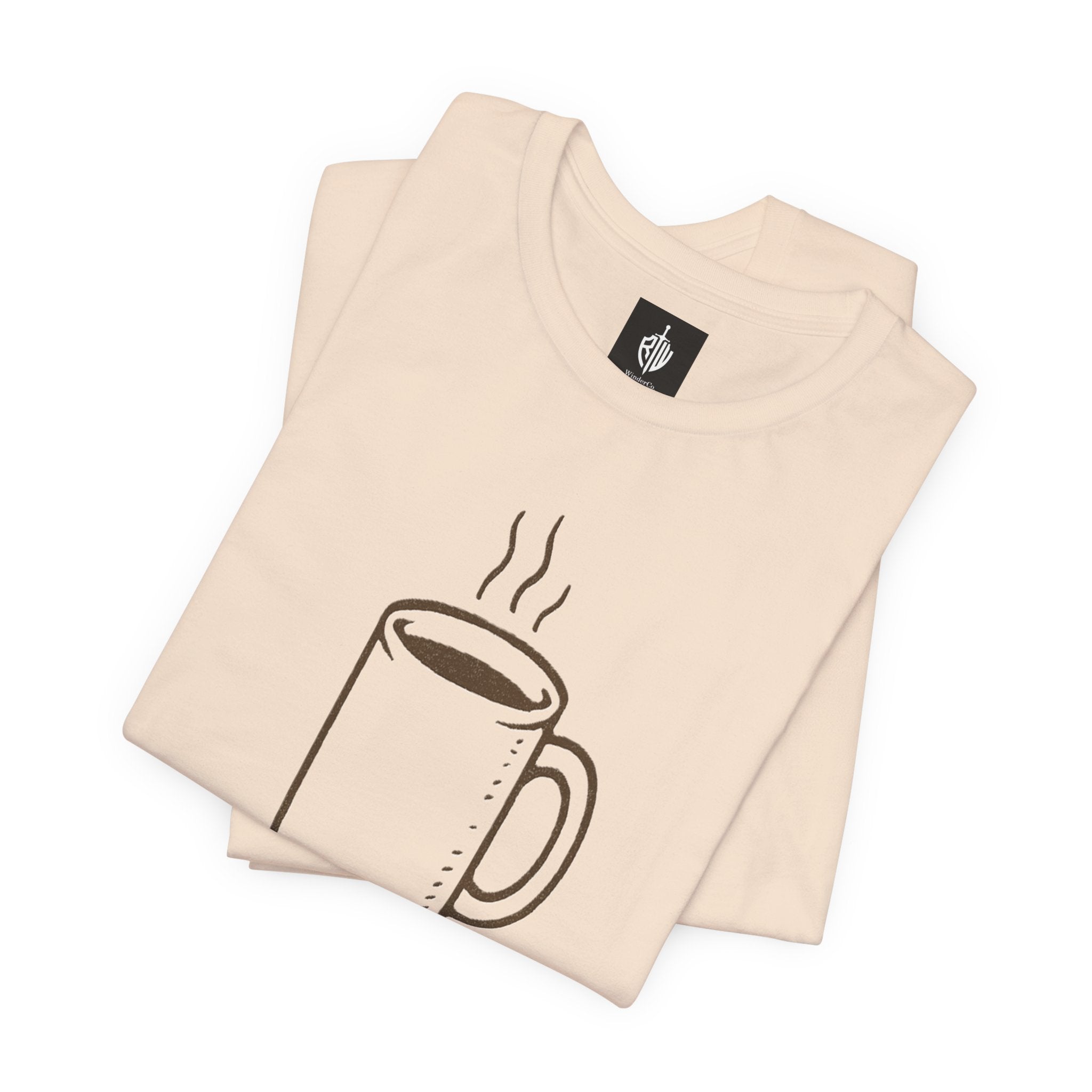 Coffee Mug 'Primitive Technology' T-Shirt — Rustic Coffee Lover Tee