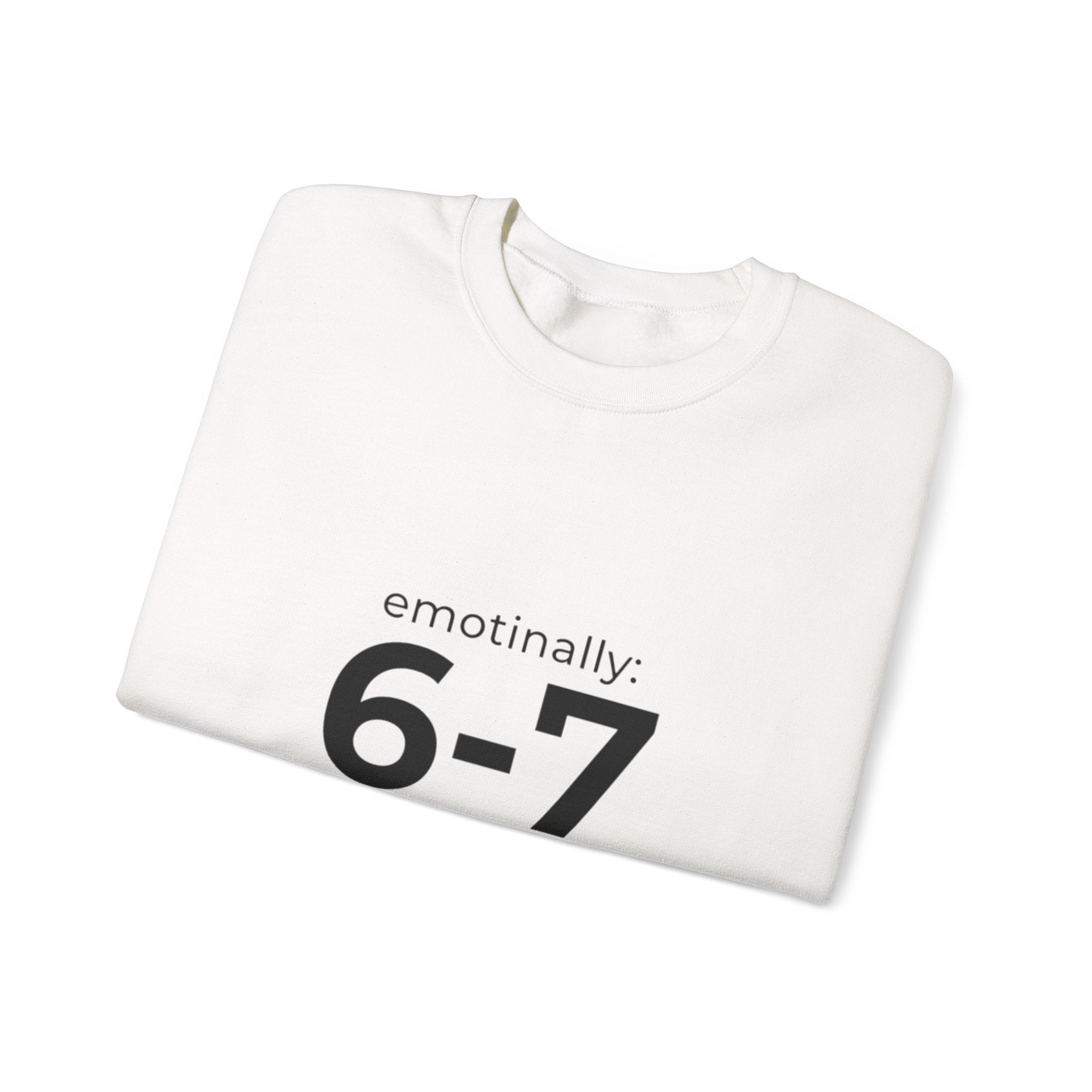 6-7 Meme Minimalist Sweatshirt | absurdist humor, random number meme
