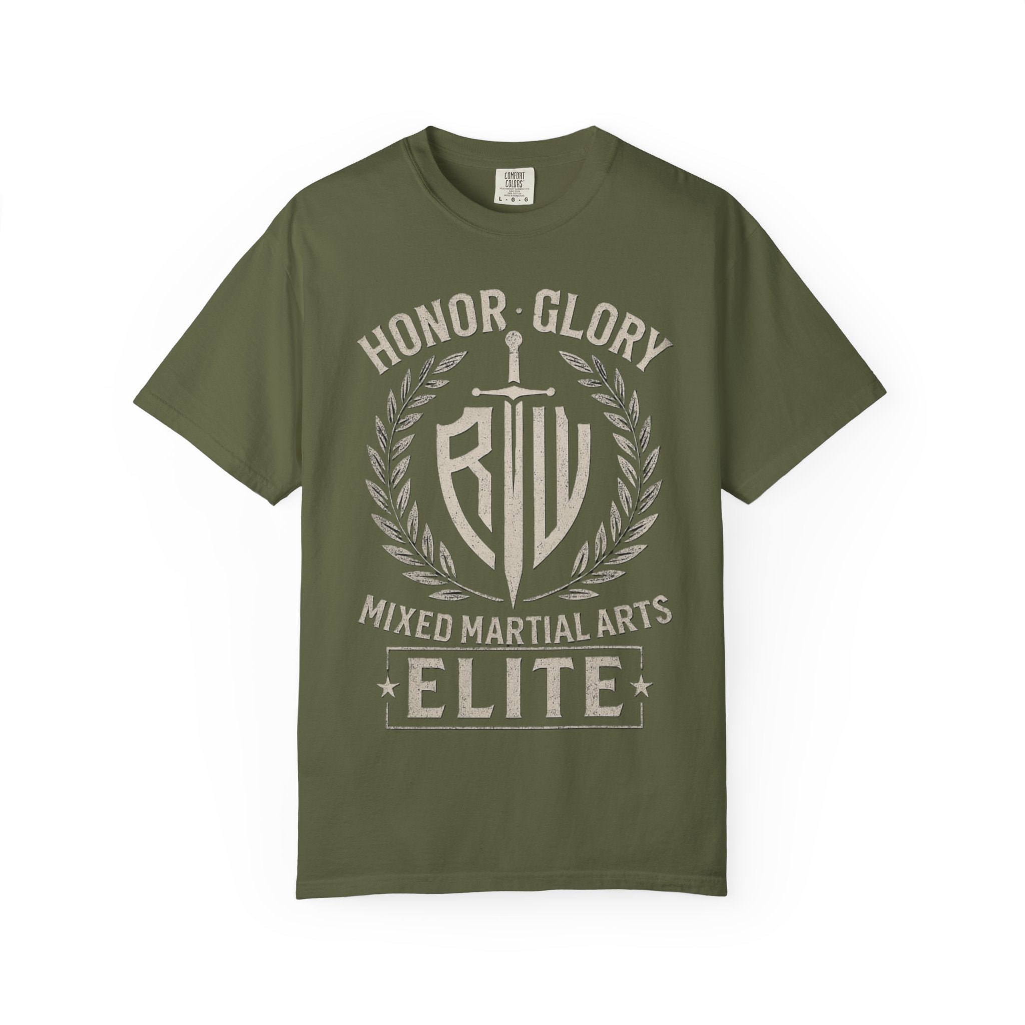 Elite MMA Unisex Garment-Dyed T-shirt, Casual Wear, Workout Shirt, Martial Arts Apparel, Gift for Fighters, Sporty Style