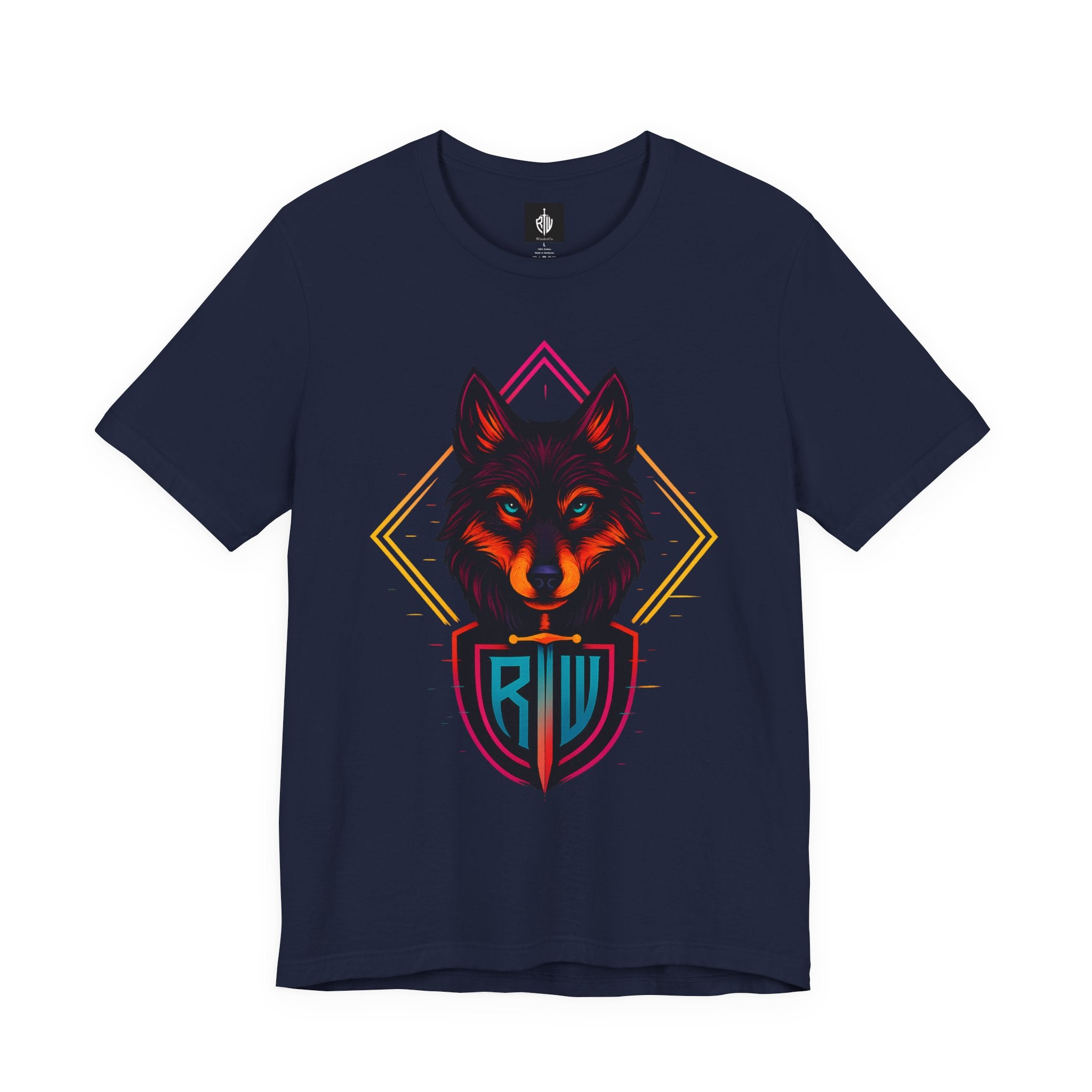 Wolf Emblem Graphic Tee — Bold Geometric Wolf Logo T-Shirt