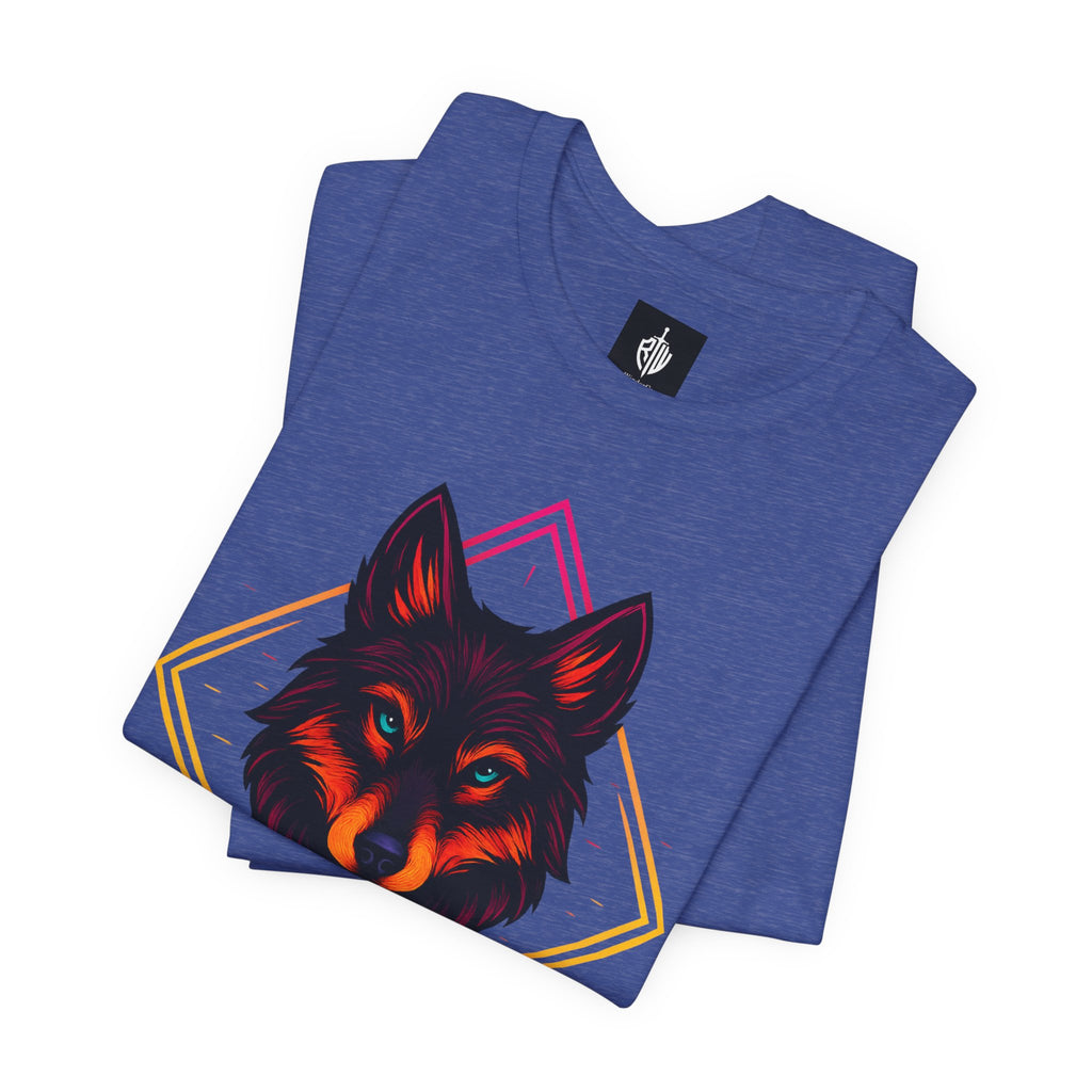 Wolf Emblem Graphic Tee — Bold Geometric Wolf Logo T-Shirt