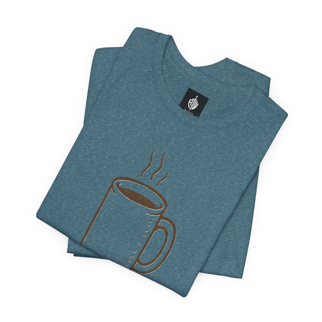 Coffee Mug 'Primitive Technology' T-Shirt — Rustic Coffee Lover Tee