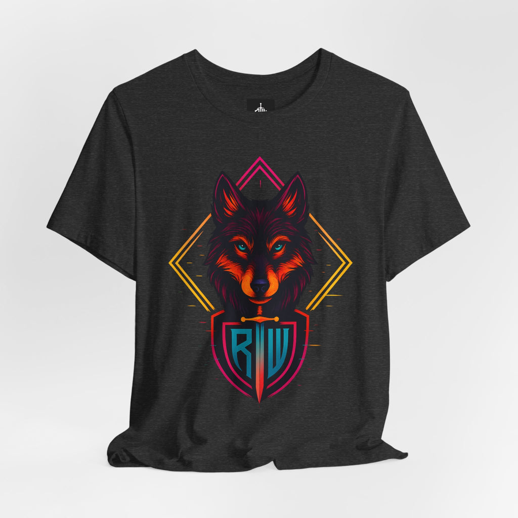 Wolf Emblem Graphic Tee — Bold Geometric Wolf Logo T-Shirt
