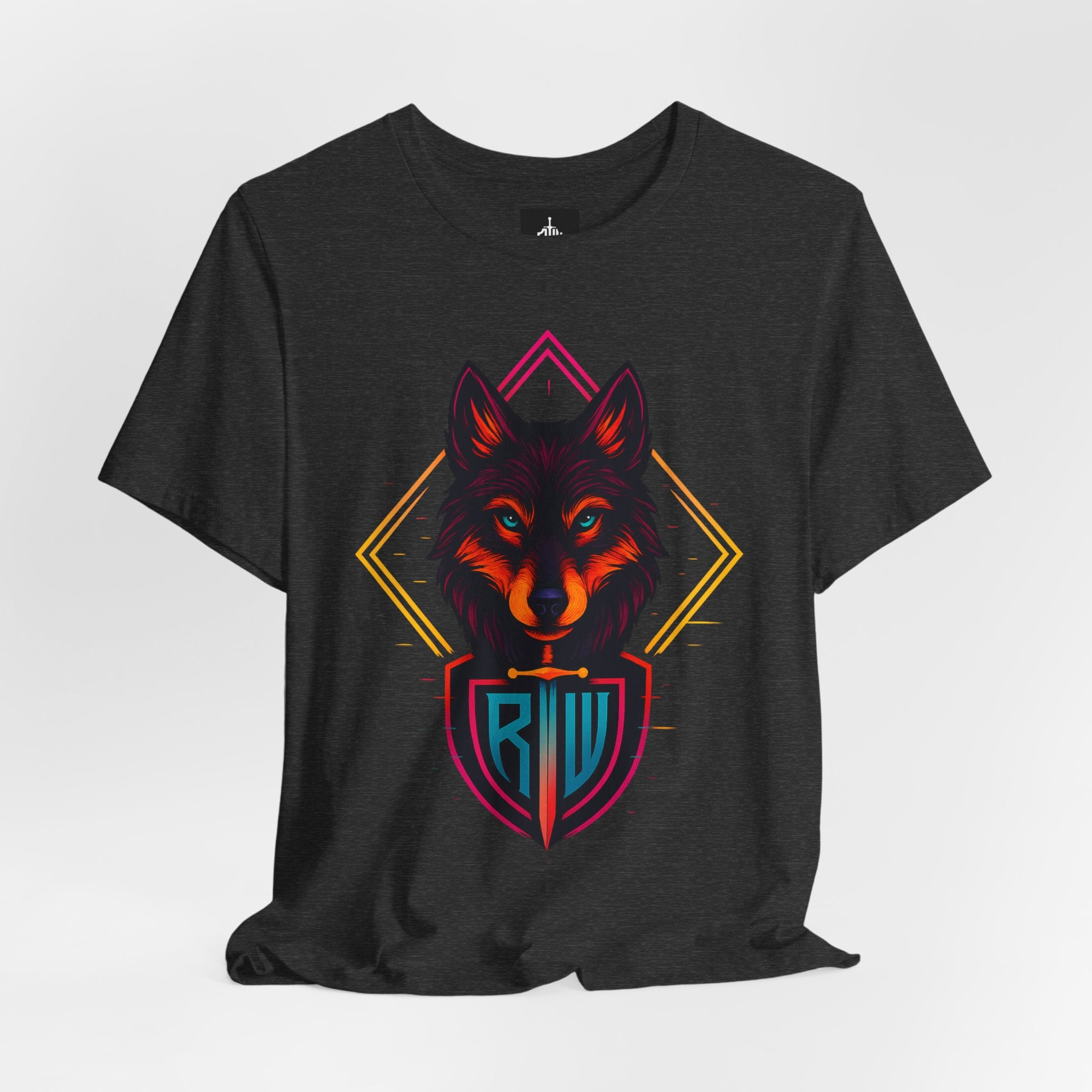 Wolf Emblem Graphic Tee — Bold Geometric Wolf Logo T-Shirt