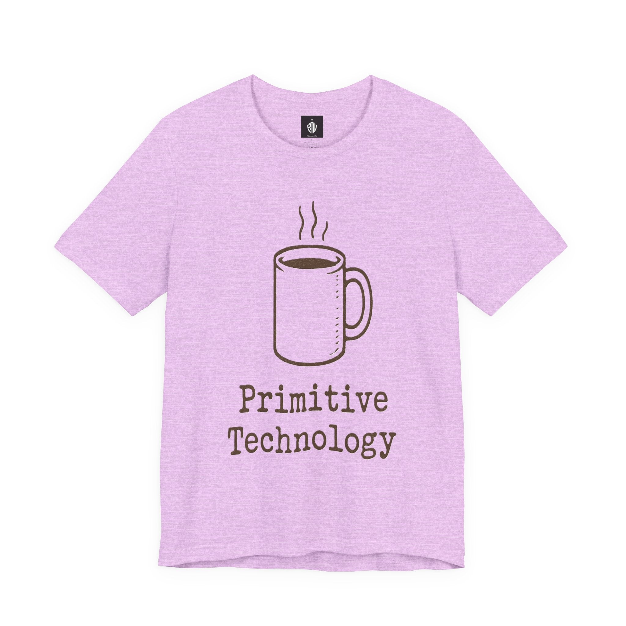Coffee Mug 'Primitive Technology' T-Shirt — Rustic Coffee Lover Tee