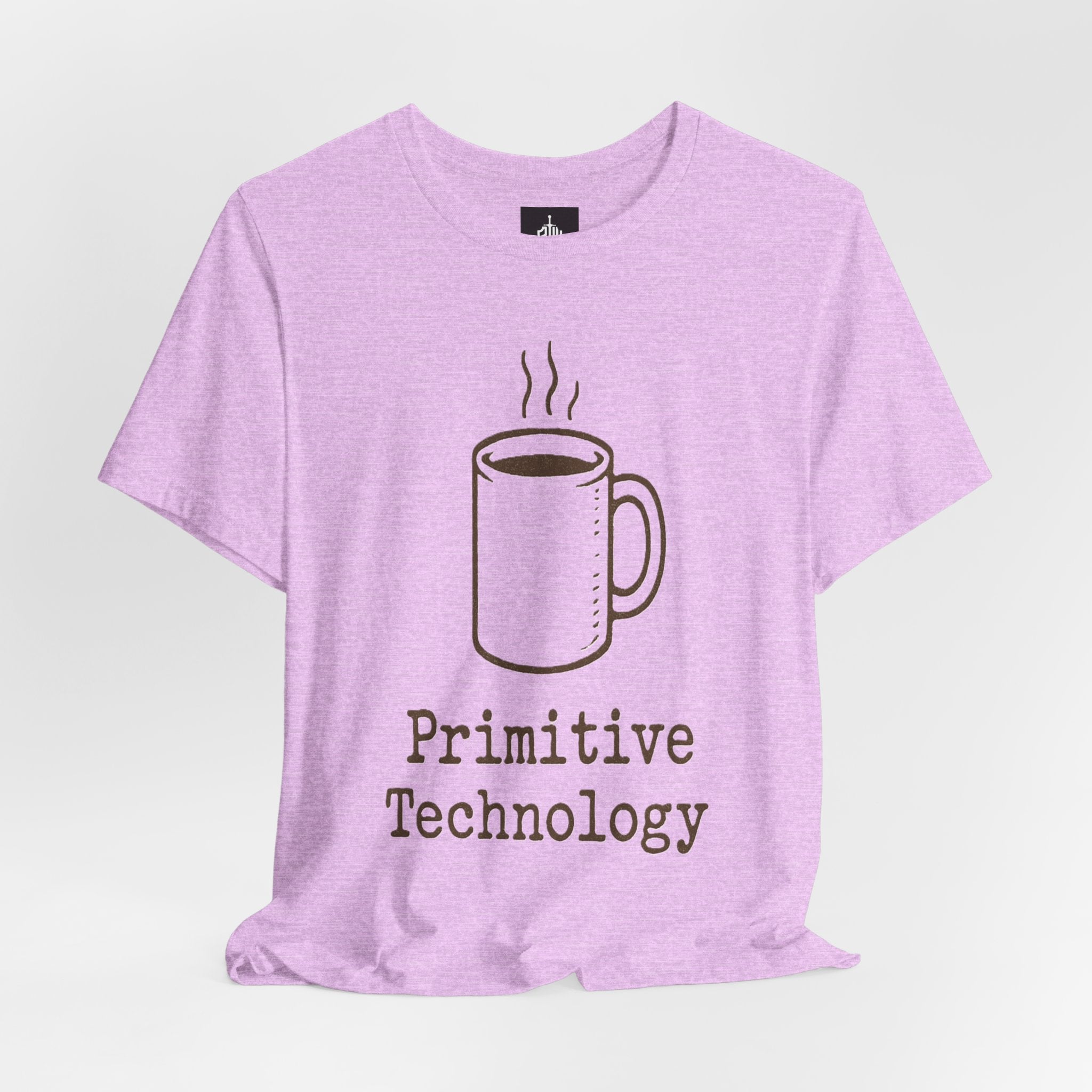 Coffee Mug 'Primitive Technology' T-Shirt — Rustic Coffee Lover Tee