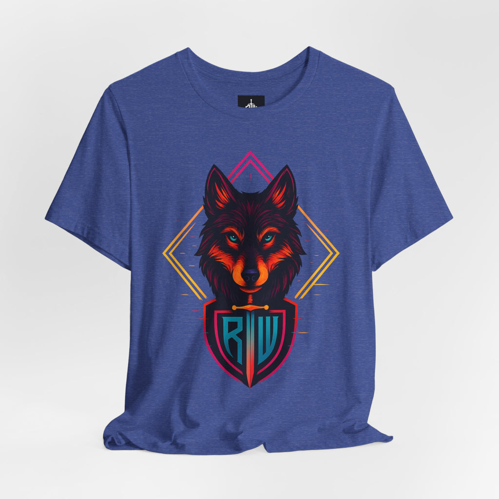 Wolf Emblem Graphic Tee — Bold Geometric Wolf Logo T-Shirt