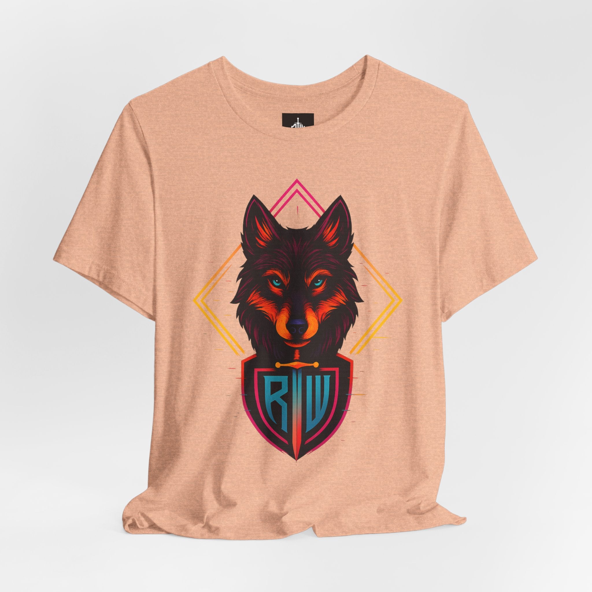 Wolf Emblem Graphic Tee — Bold Geometric Wolf Logo T-Shirt