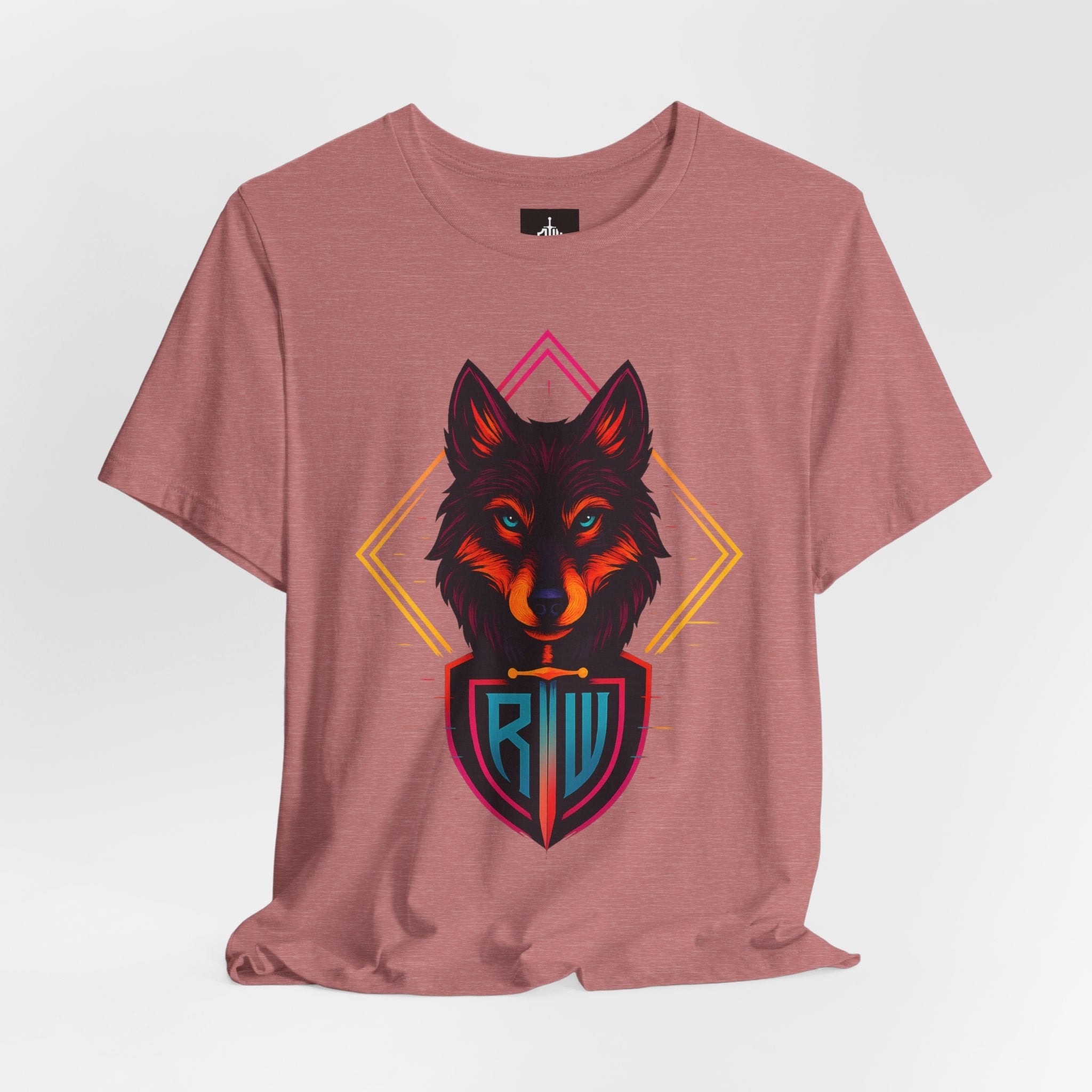 Wolf Emblem Graphic Tee — Bold Geometric Wolf Logo T-Shirt