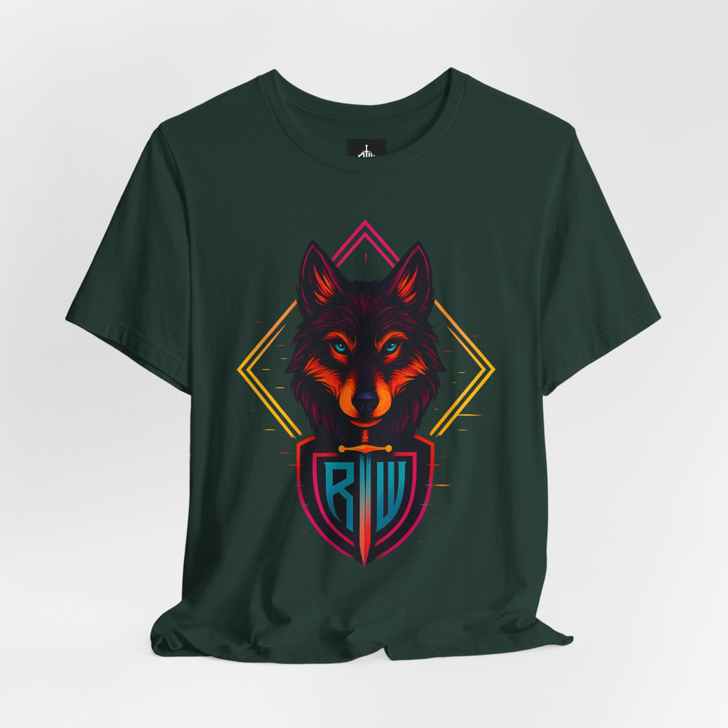 Wolf Emblem Graphic Tee — Bold Geometric Wolf Logo T-Shirt