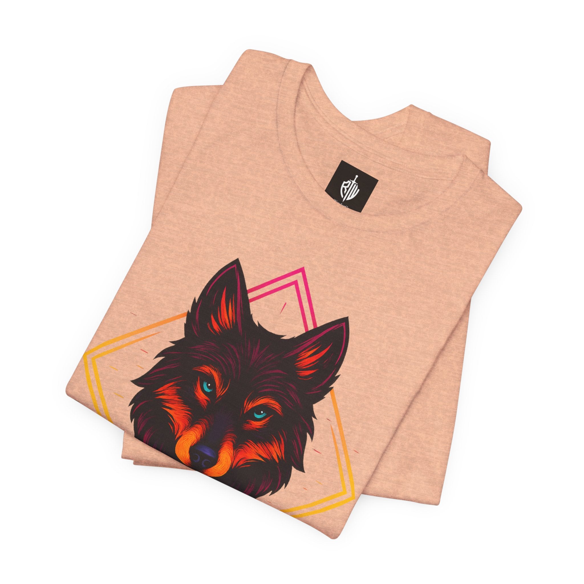 Wolf Emblem Graphic Tee — Bold Geometric Wolf Logo T-Shirt