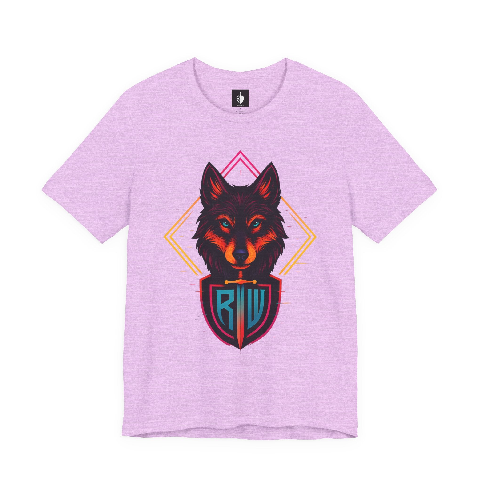 Wolf Emblem Graphic Tee — Bold Geometric Wolf Logo T-Shirt